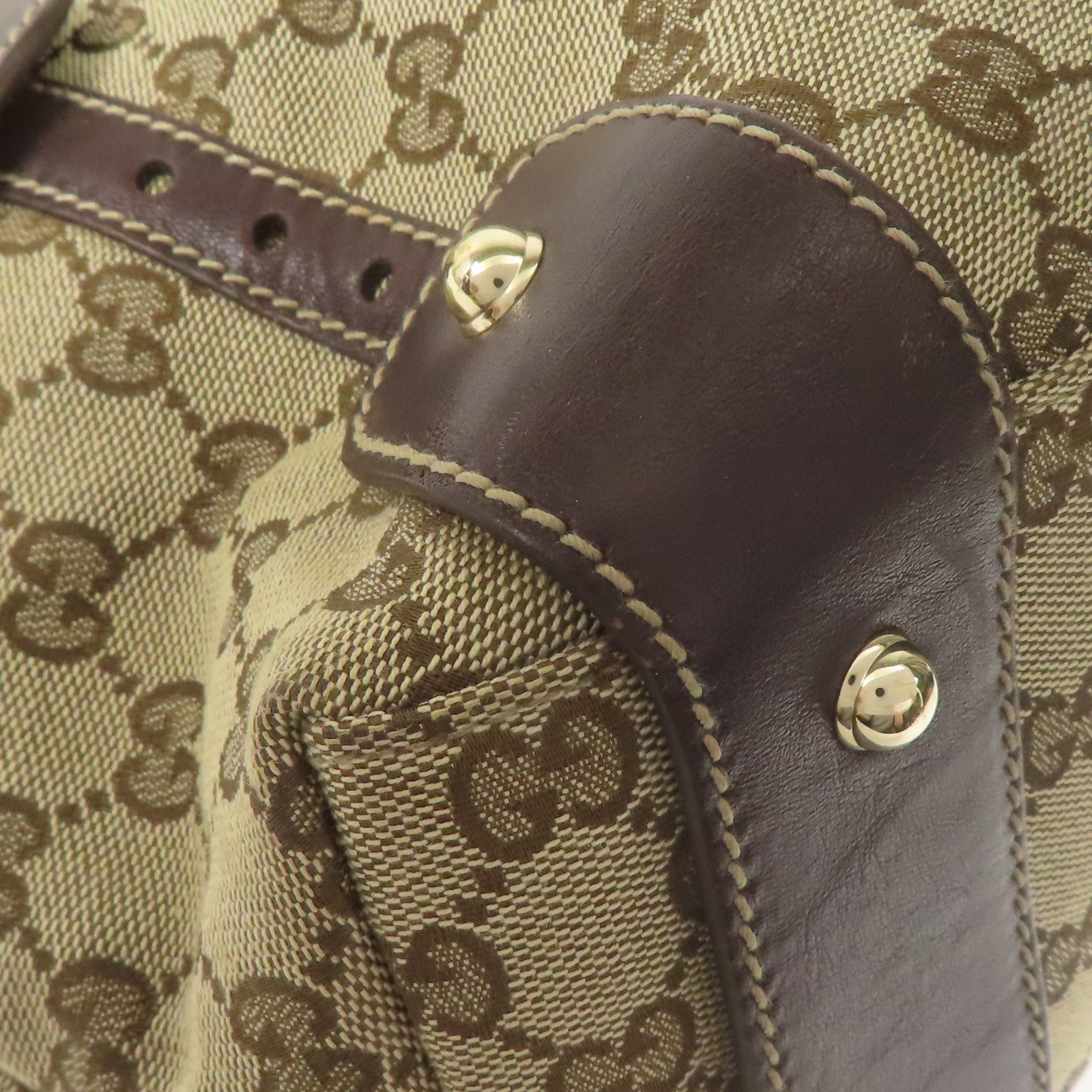 GUCCI 帆布Shoulder Bag金扣肩背袋