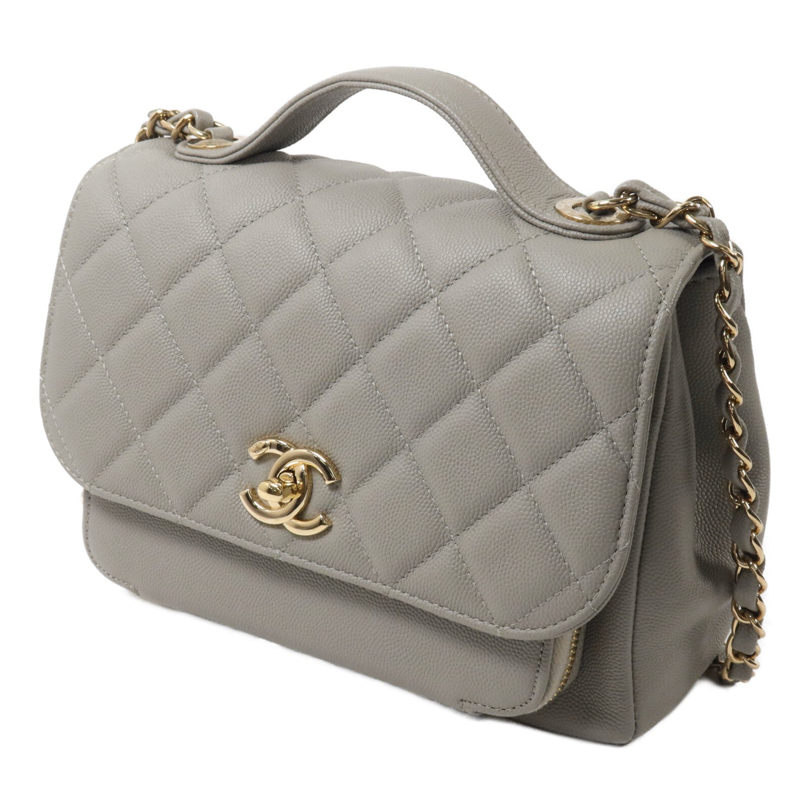 CHANEL 牛皮皮革Business Affinity Small鏈帶手挽肩背兩用袋