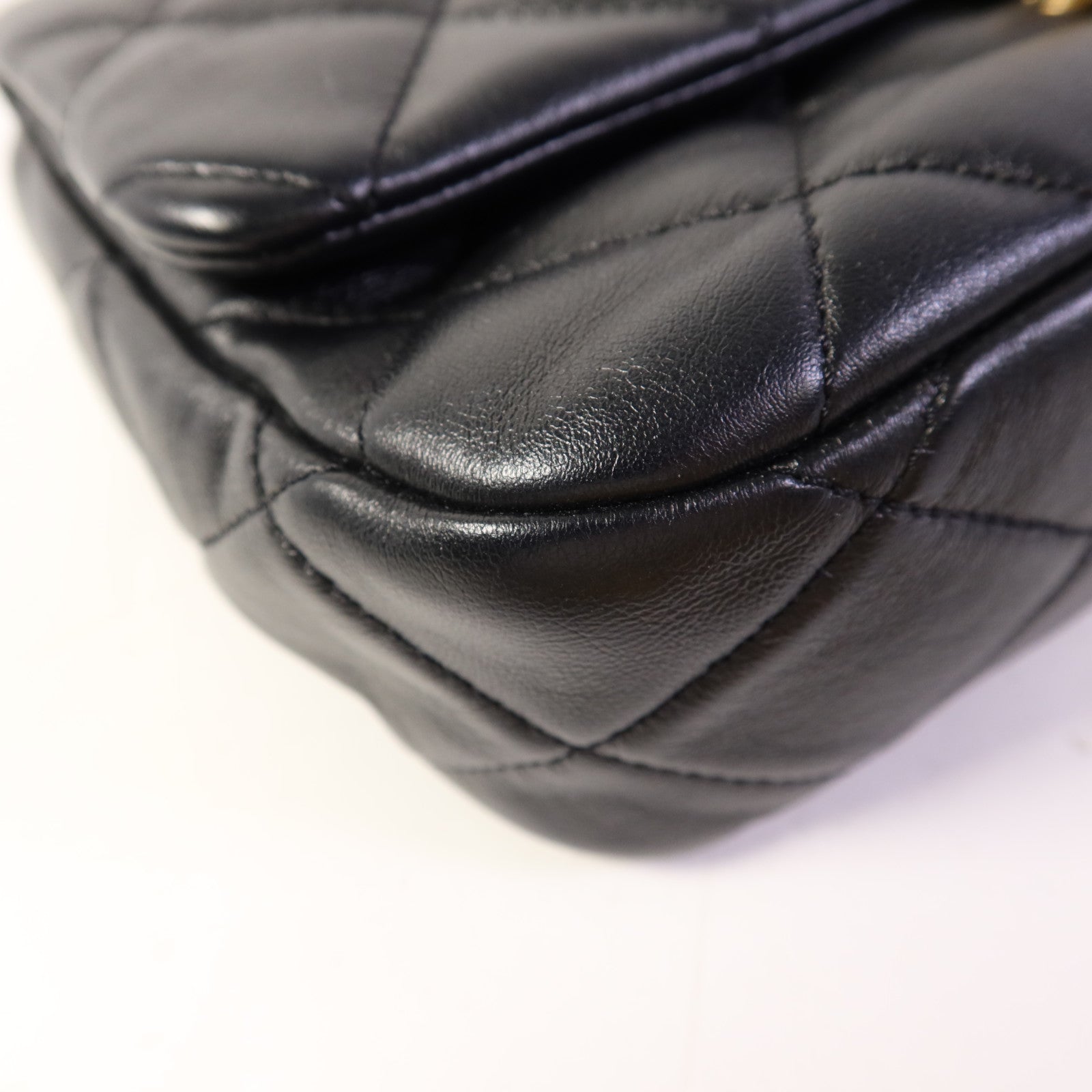 CHANEL 羊皮皮革Chain Shoulder Bag金扣鏈帶肩背袋