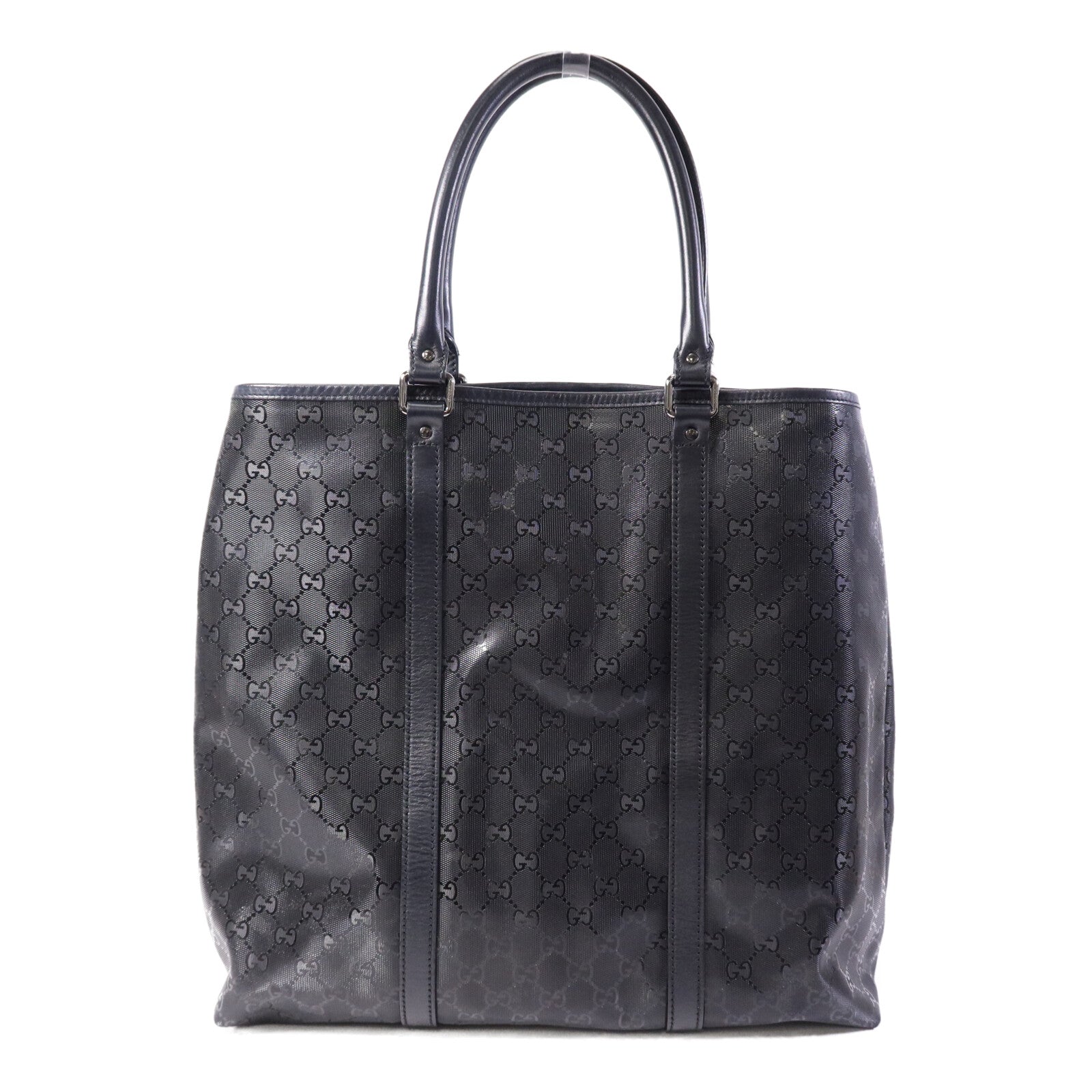 GUCCI 塗層帆布Hand Bag銀扣手挽袋