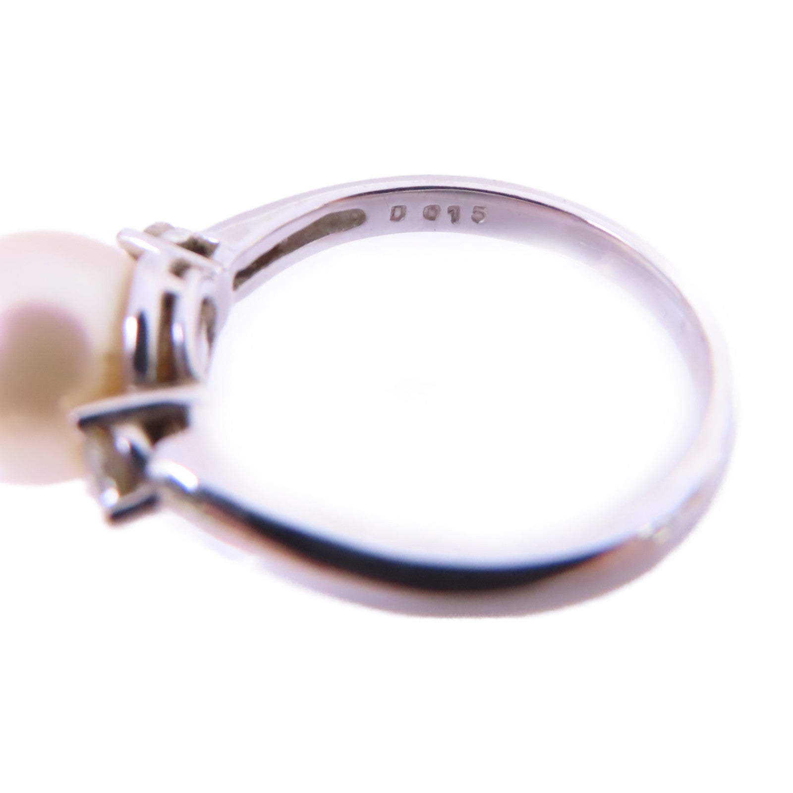 JEWELRY 18K白金/珍珠Pearl Ring戒指US#5.25