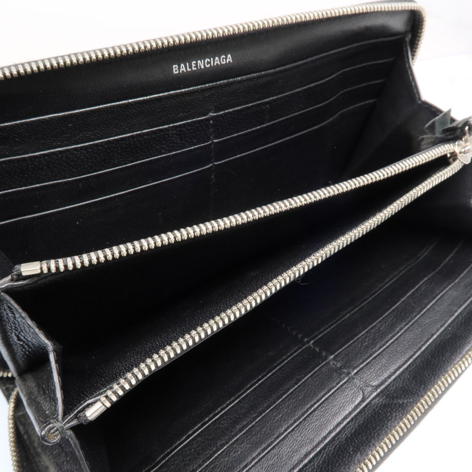 BALENCIAGA 牛皮皮革Long Wallet銀扣長錢包