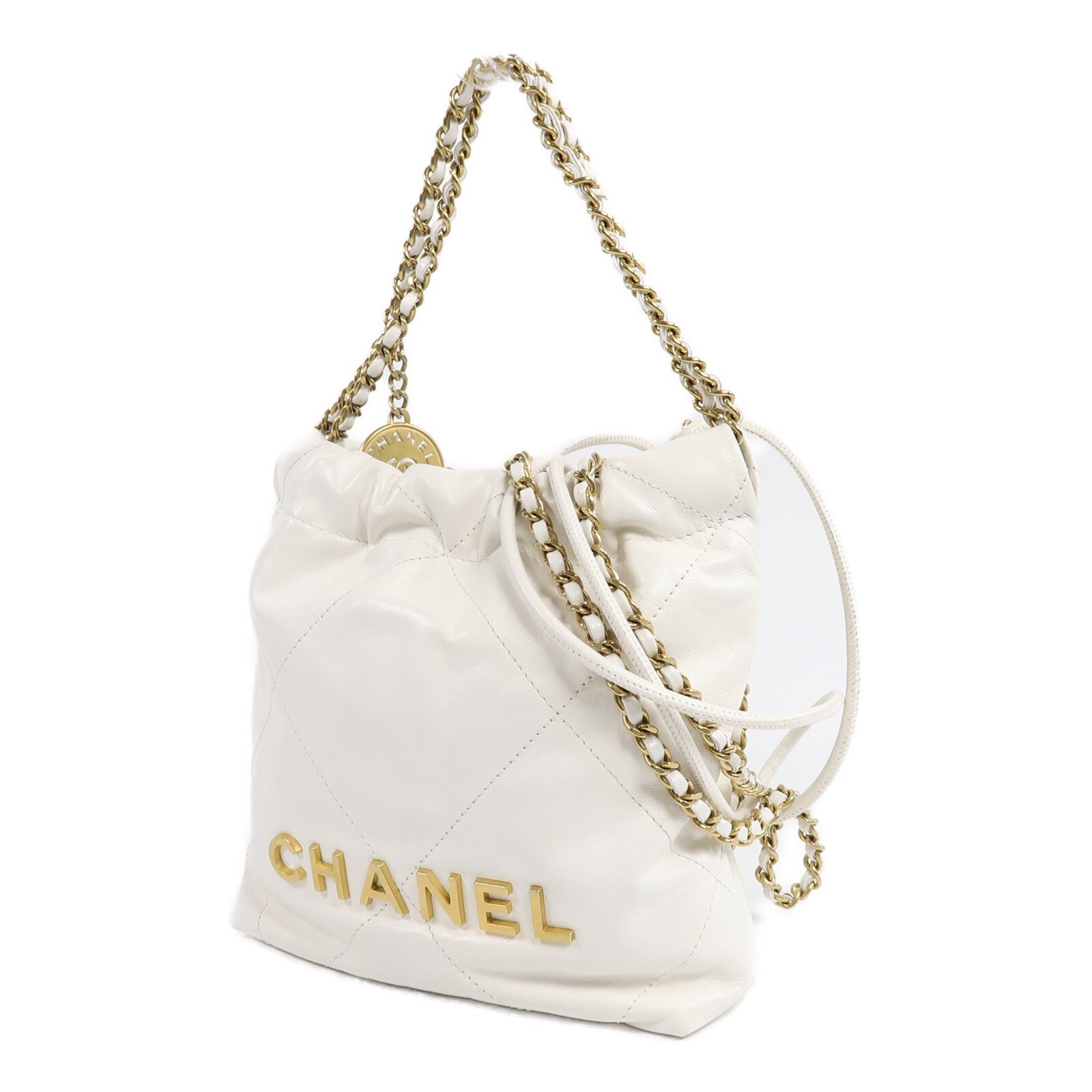 CHANEL 羊皮皮革C22 Mini手挽肩背兩用袋