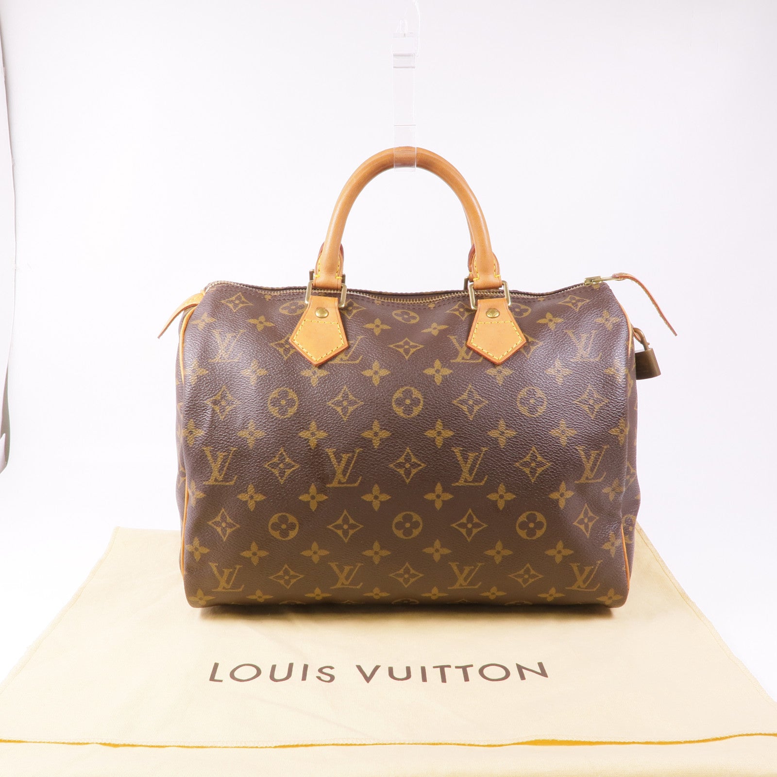 LOUIS VUITTON Monogram Speedy 30金扣手挽袋