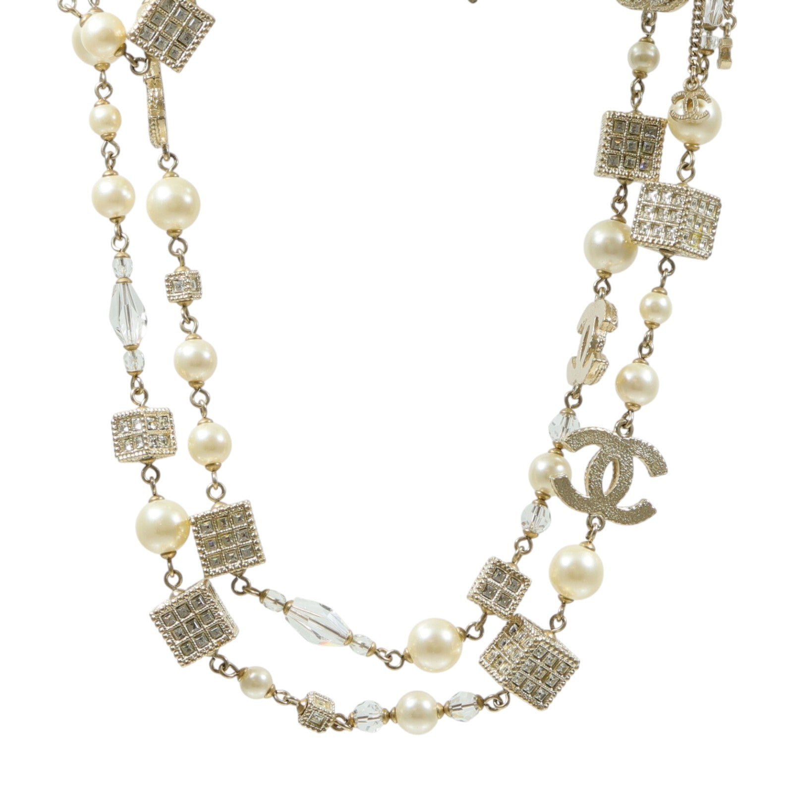 CHANEL 金屬Cube CC Long Necklace項鍊