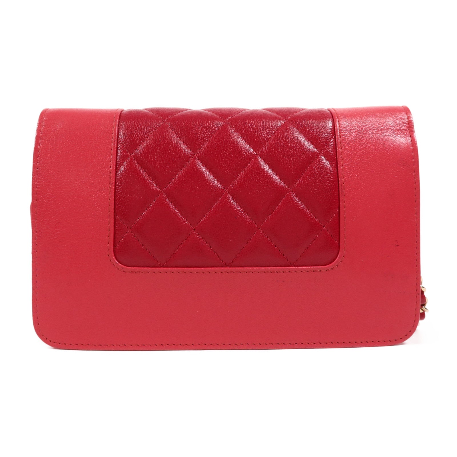 CHANEL 牛皮皮革WOC Wallet On Chain金扣鏈帶肩背袋