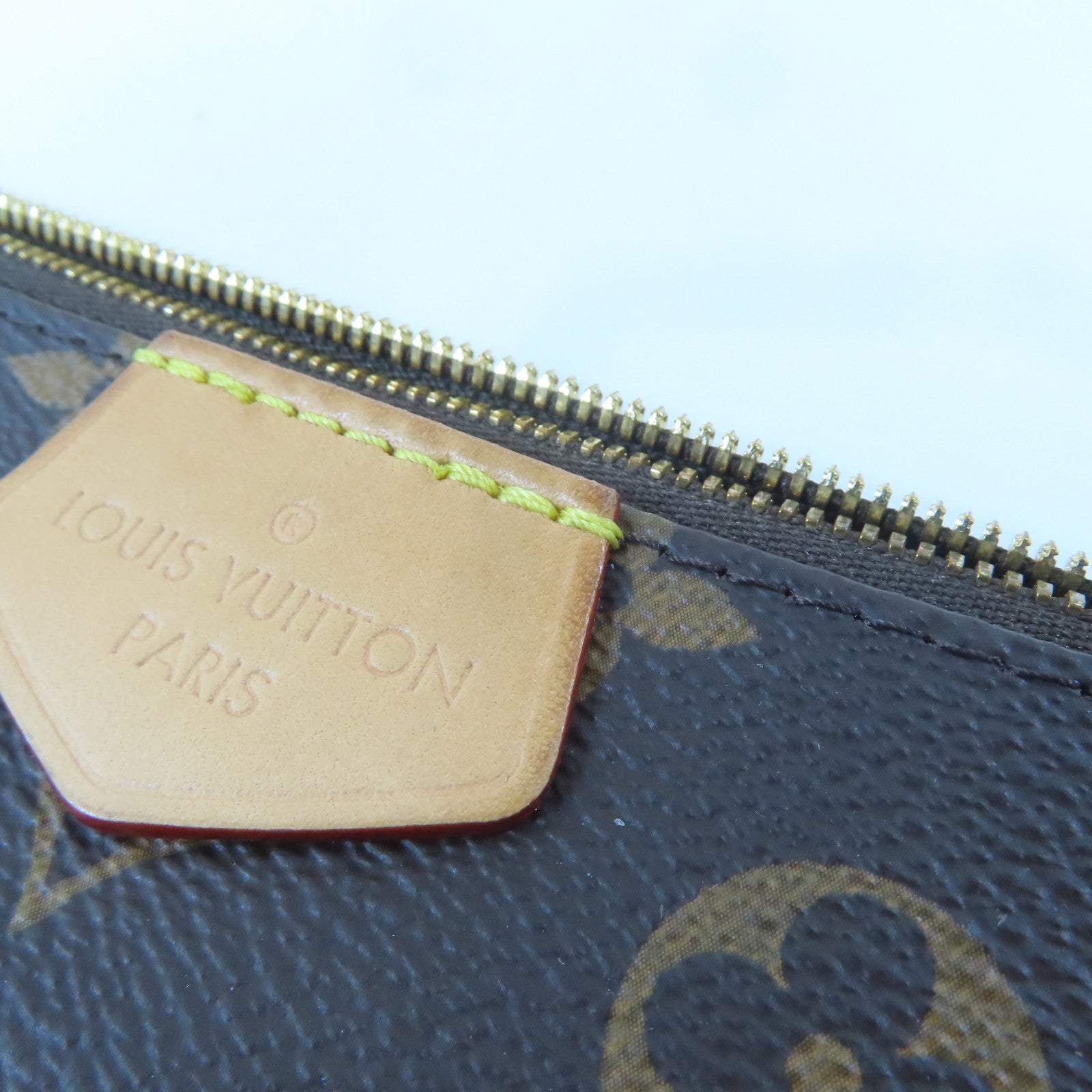 LOUIS VUITTON Monogram Multi Pochette Accessoires金扣手挽肩背兩用袋啡色