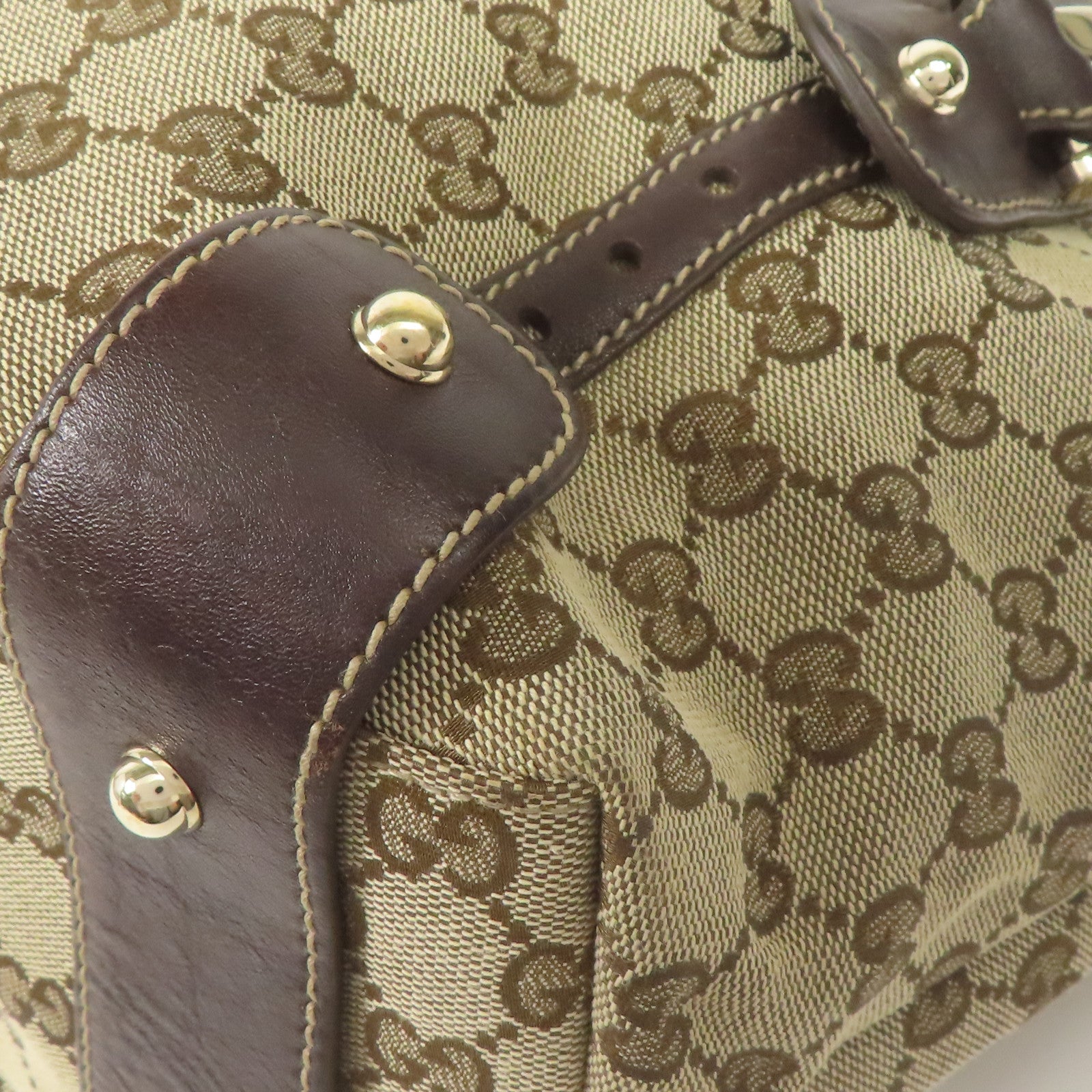 GUCCI 帆布Shoulder Bag金扣肩背袋