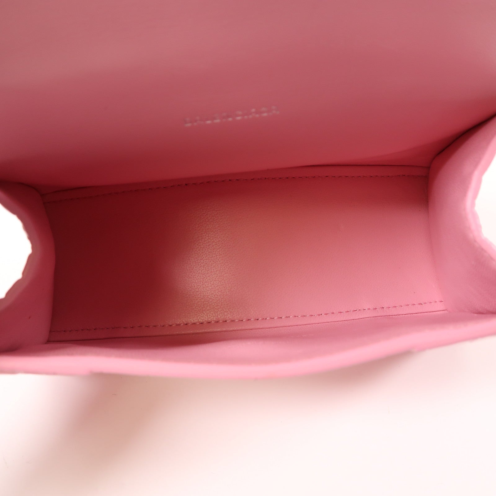 BALENCIAGA 牛皮皮革Hourglass XS銀扣手挽肩背兩用袋