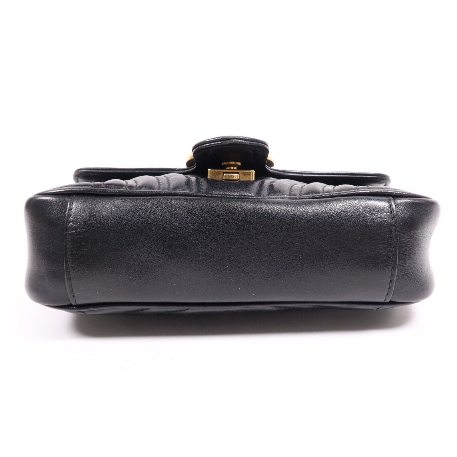 GUCCI 牛皮皮革GG Marmont金扣鏈帶肩背袋