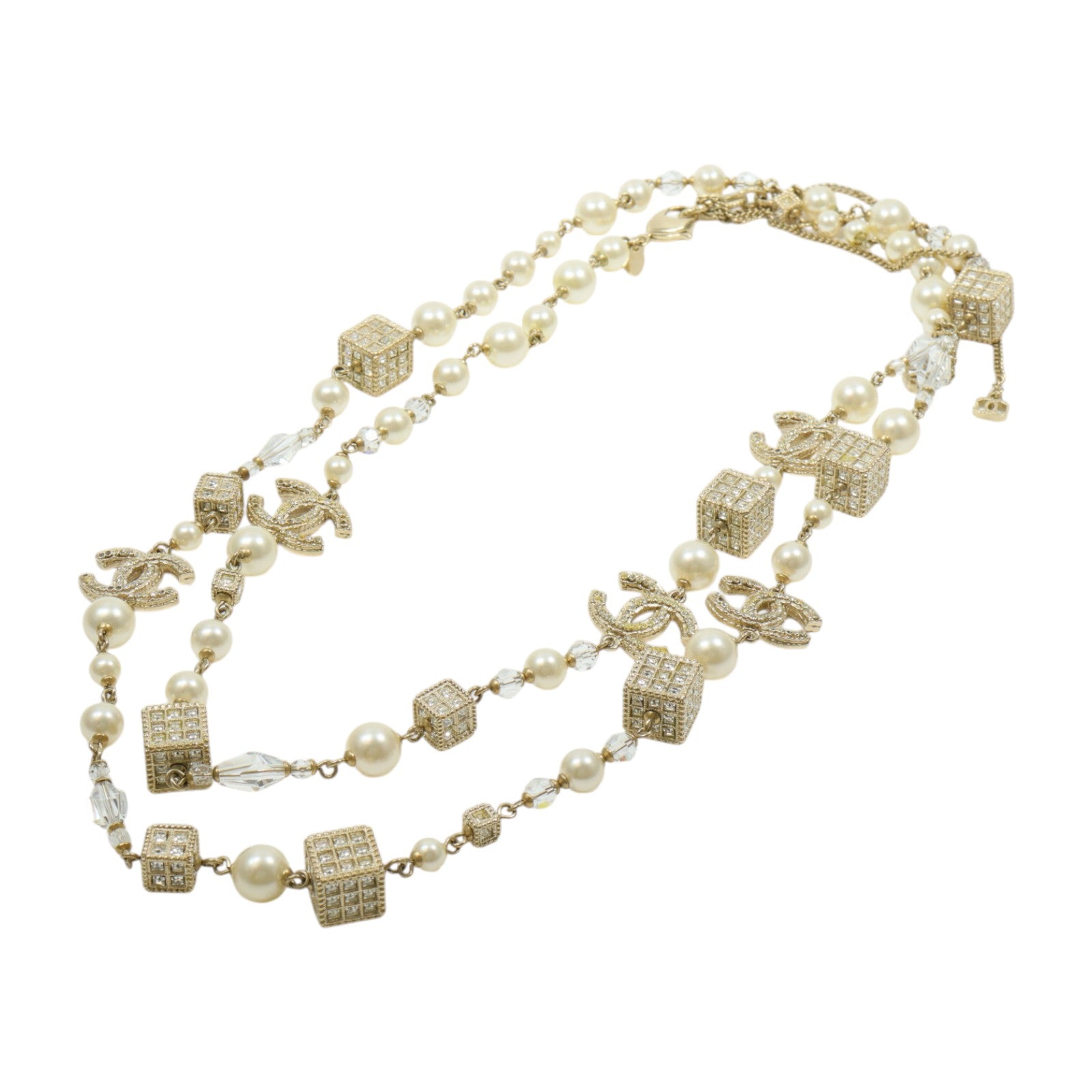 CHANEL 金屬Cube CC Long Necklace項鍊