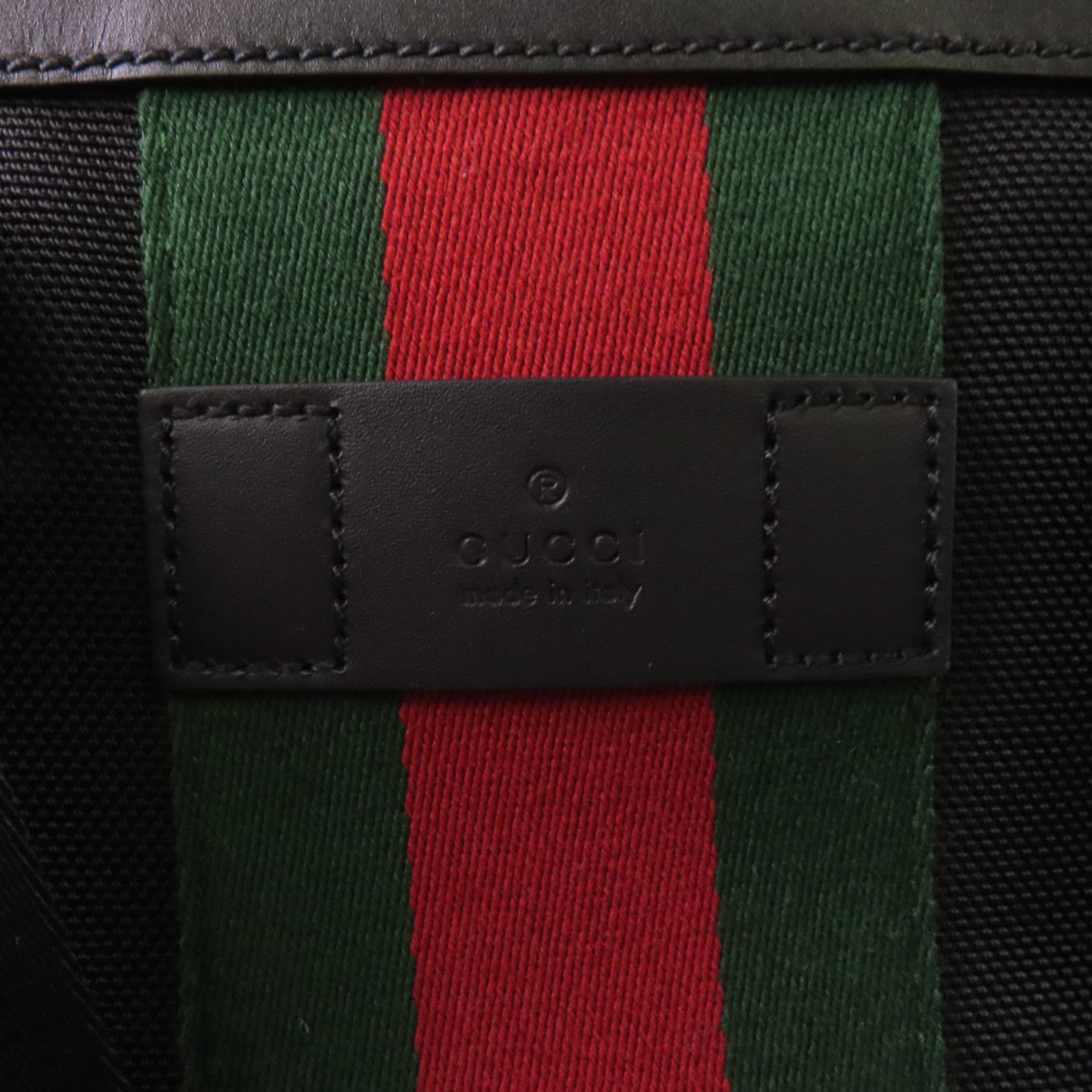 GUCCI 尼龍Tote Bag銀扣肩背袋