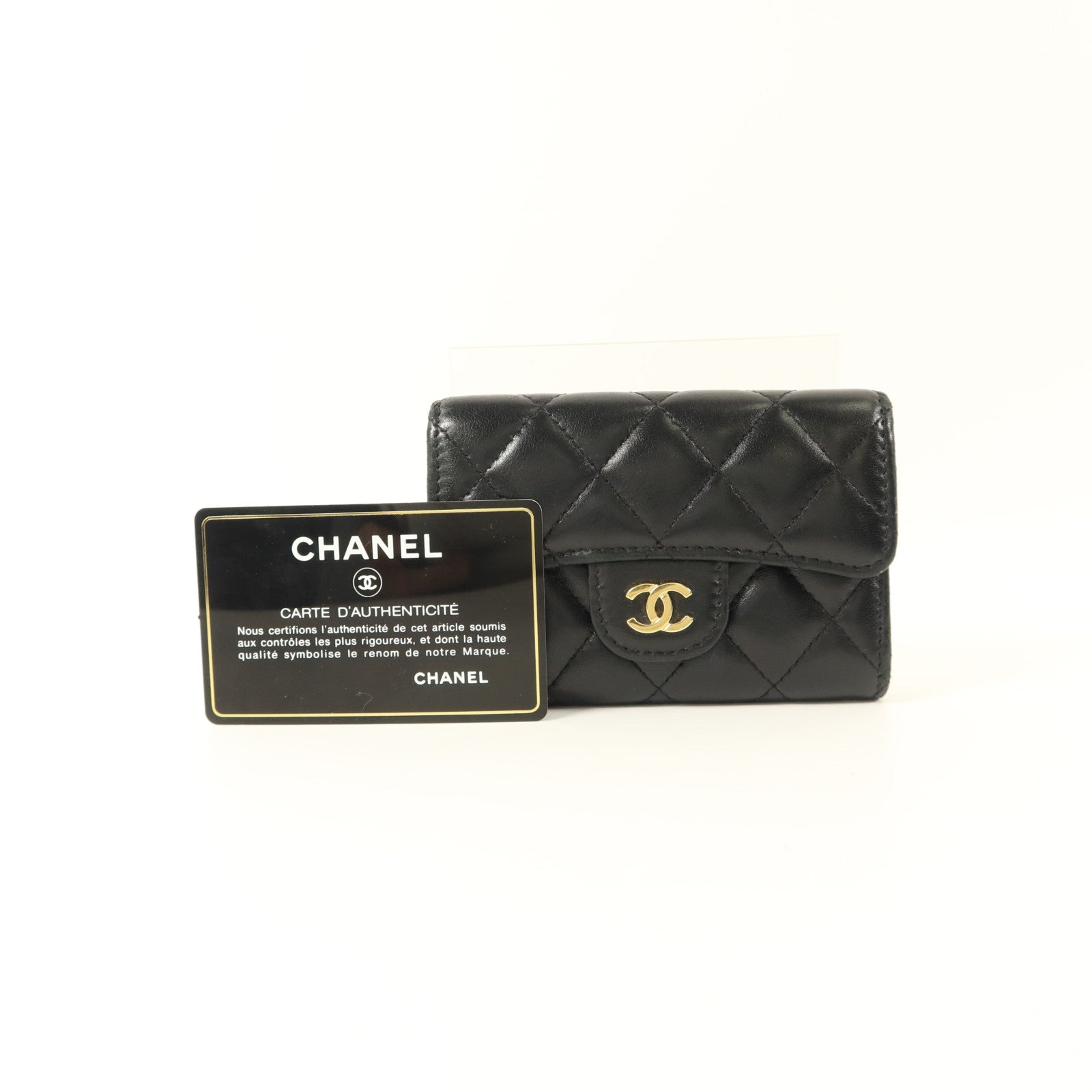 CHANEL 羊皮皮革Classic Card Holder金扣卡片套
