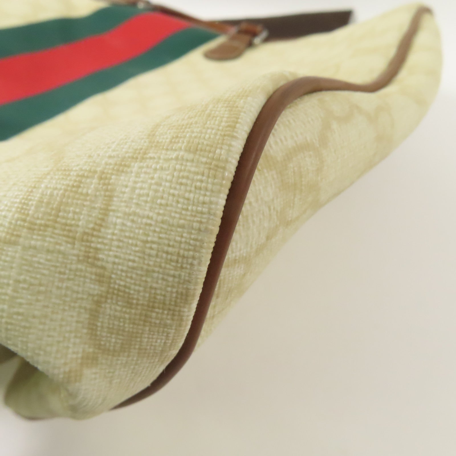 GUCCI 塗層帆布Boston Bag銀扣波士頓包