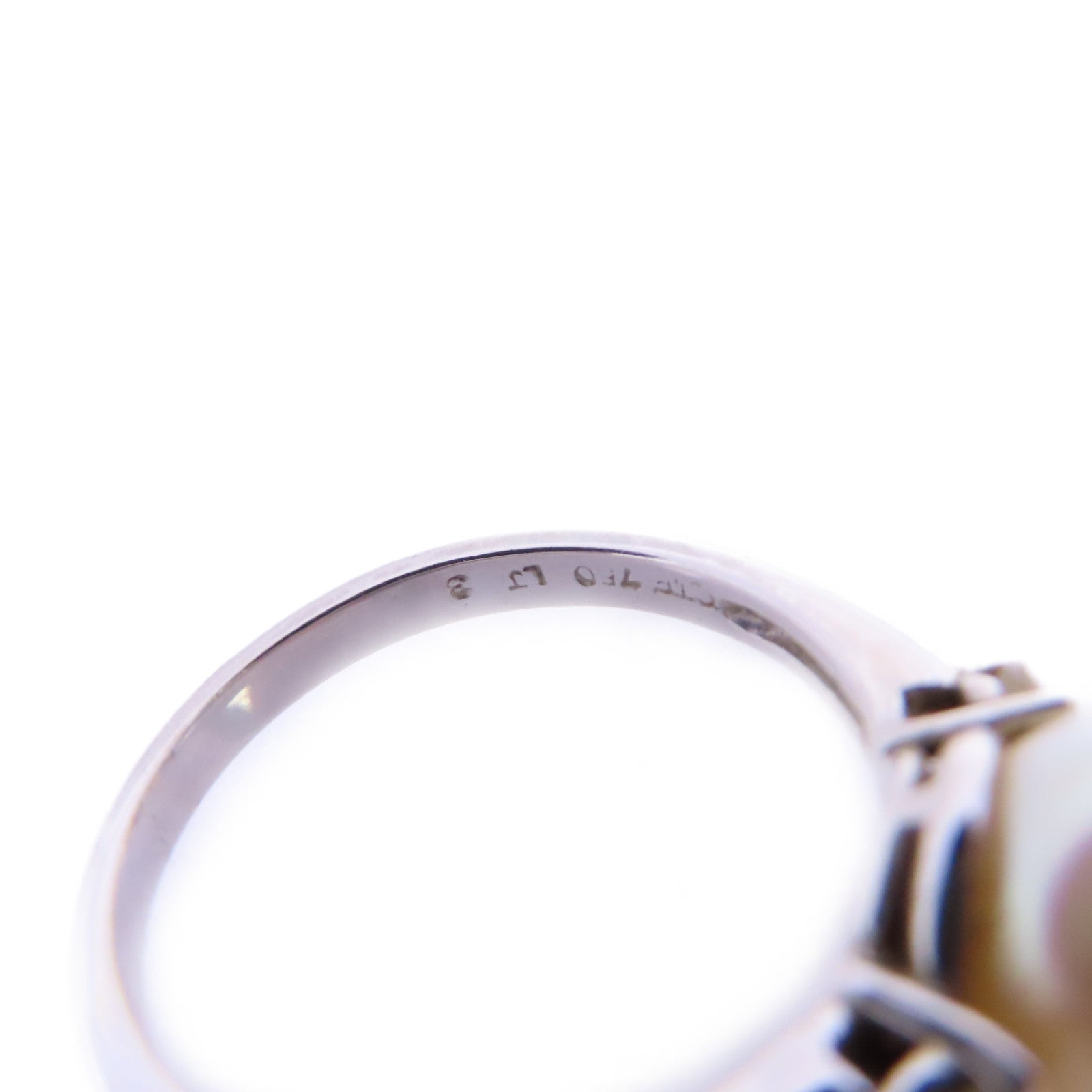JEWELRY 18K白金/珍珠Pearl Ring戒指US#5.25