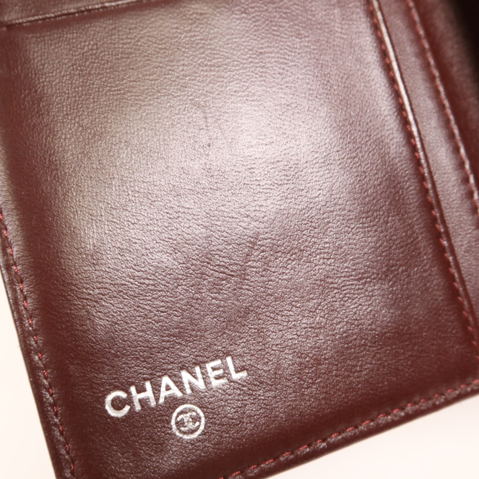 CHANEL 羊皮皮革Long Wallet銀扣長錢包