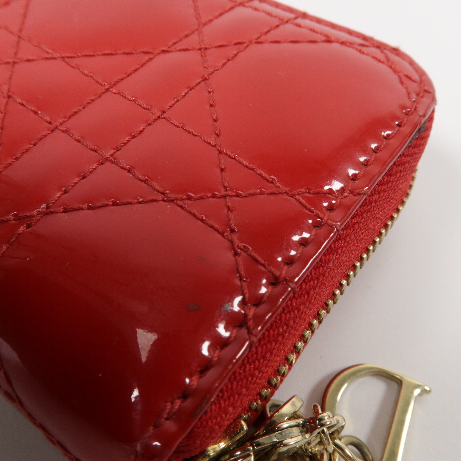 Dior 漆皮皮革Lady Dior Voyageur Card Holder卡片套
