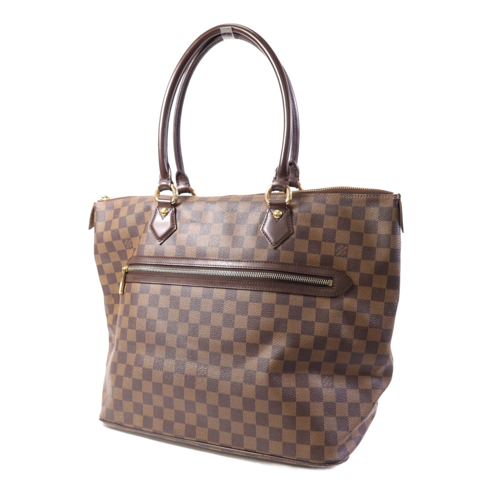 LOUIS VUITTON Damier Saleya GM金扣手挽袋