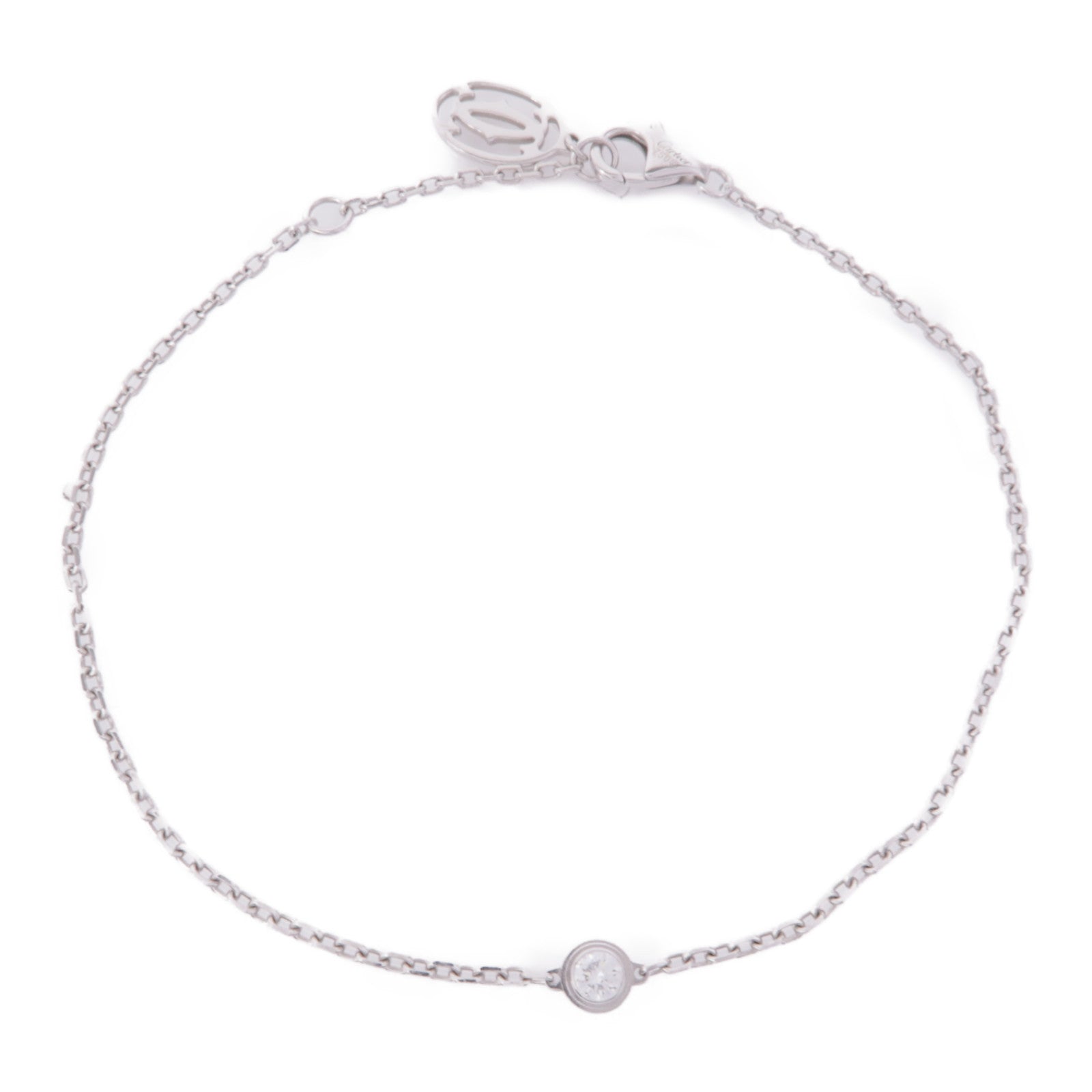 CARTIER 18K白金D Amour Diamond Bracelet鑽石手鏈