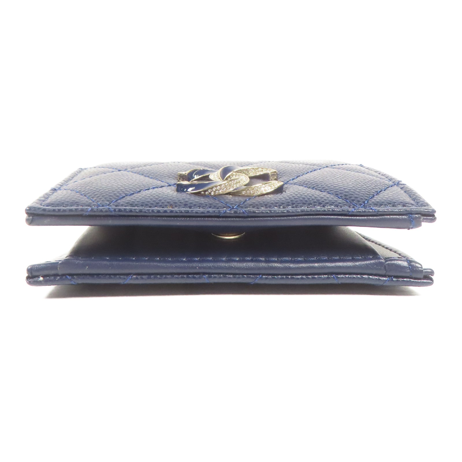 CHANEL 牛皮皮革Wallet銀扣錢包