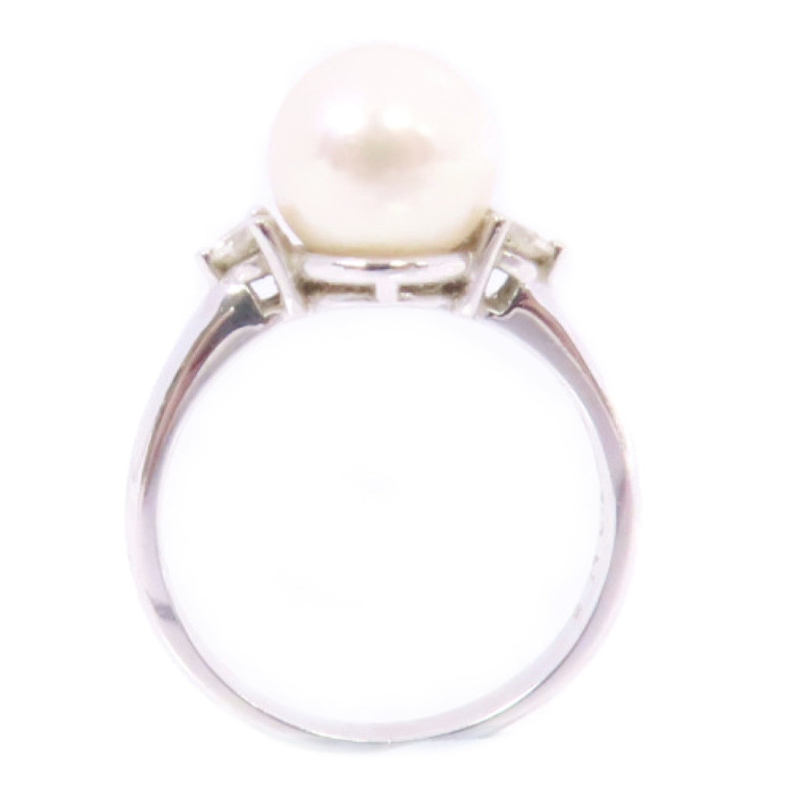 JEWELRY 18K白金/珍珠Pearl Ring戒指US#5.25