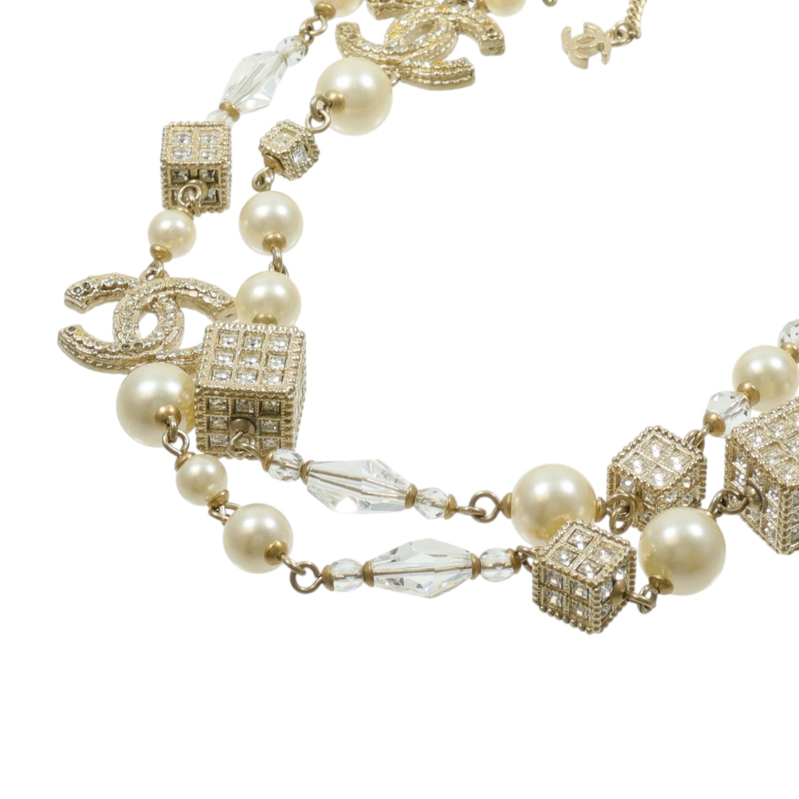 CHANEL 金屬Cube CC Long Necklace項鍊
