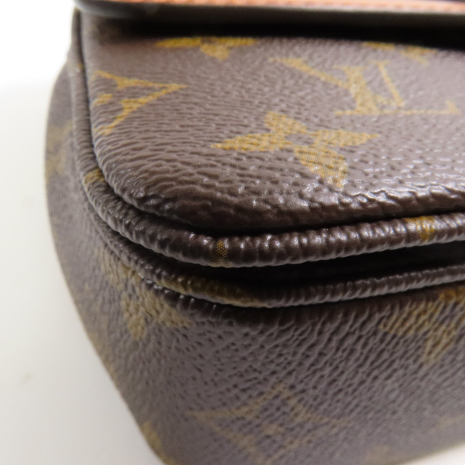 LOUIS VUITTON Monogram Marceau金扣鏈帶肩背袋棕色