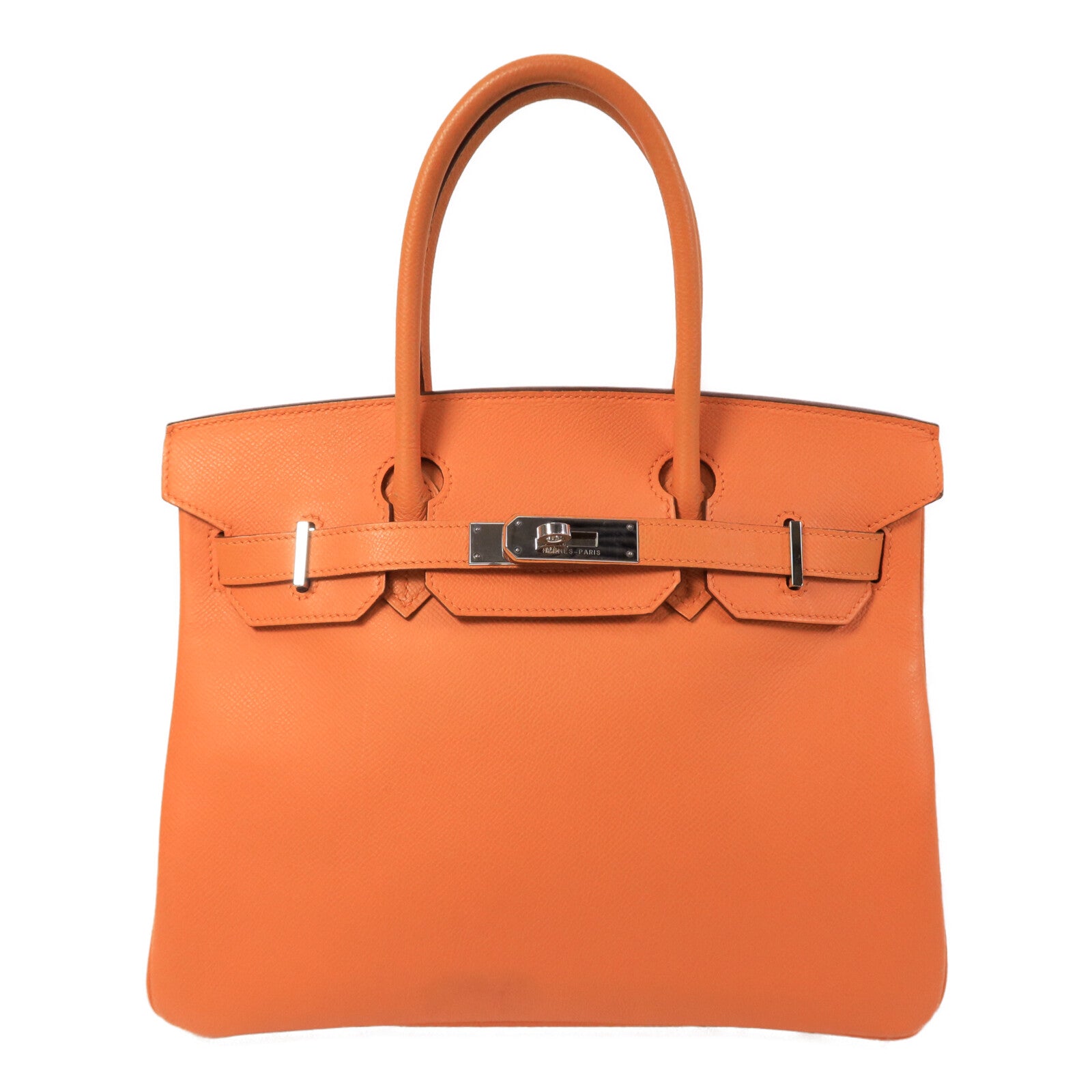 HERMES Epsom皮革Birkin 30手挽袋Orange