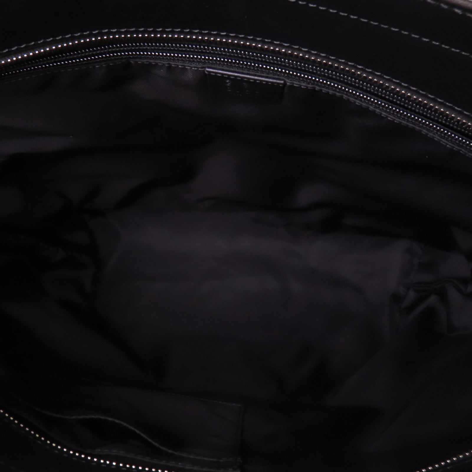 GUCCI 尼龍Tote Bag銀扣肩背袋