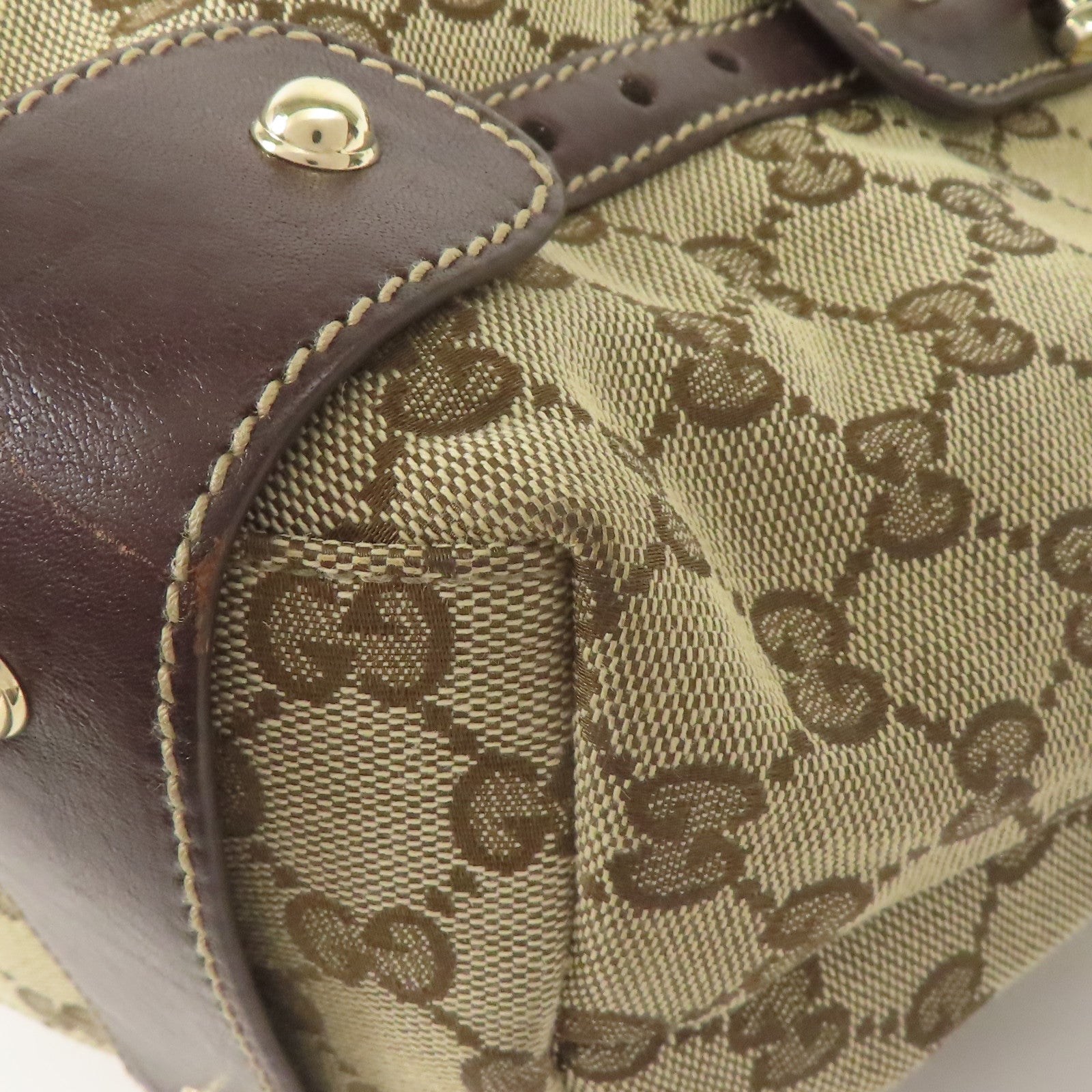 GUCCI 帆布Shoulder Bag金扣肩背袋