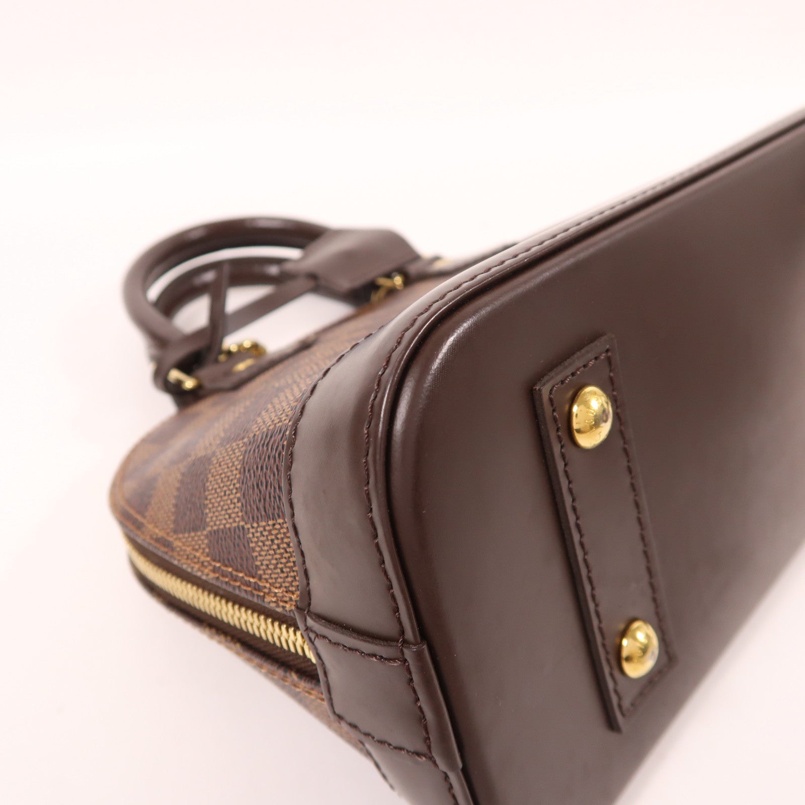 LOUIS VUITTON【激減優惠】 Damier Alma BB金扣手挽肩背兩用袋棕色