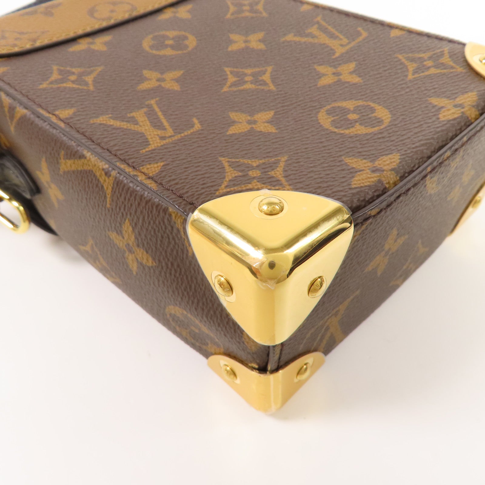LOUIS VUITTON LV GHW Camera Box 2 Way Chain Shoulder Bag Monogram Reverse M82465