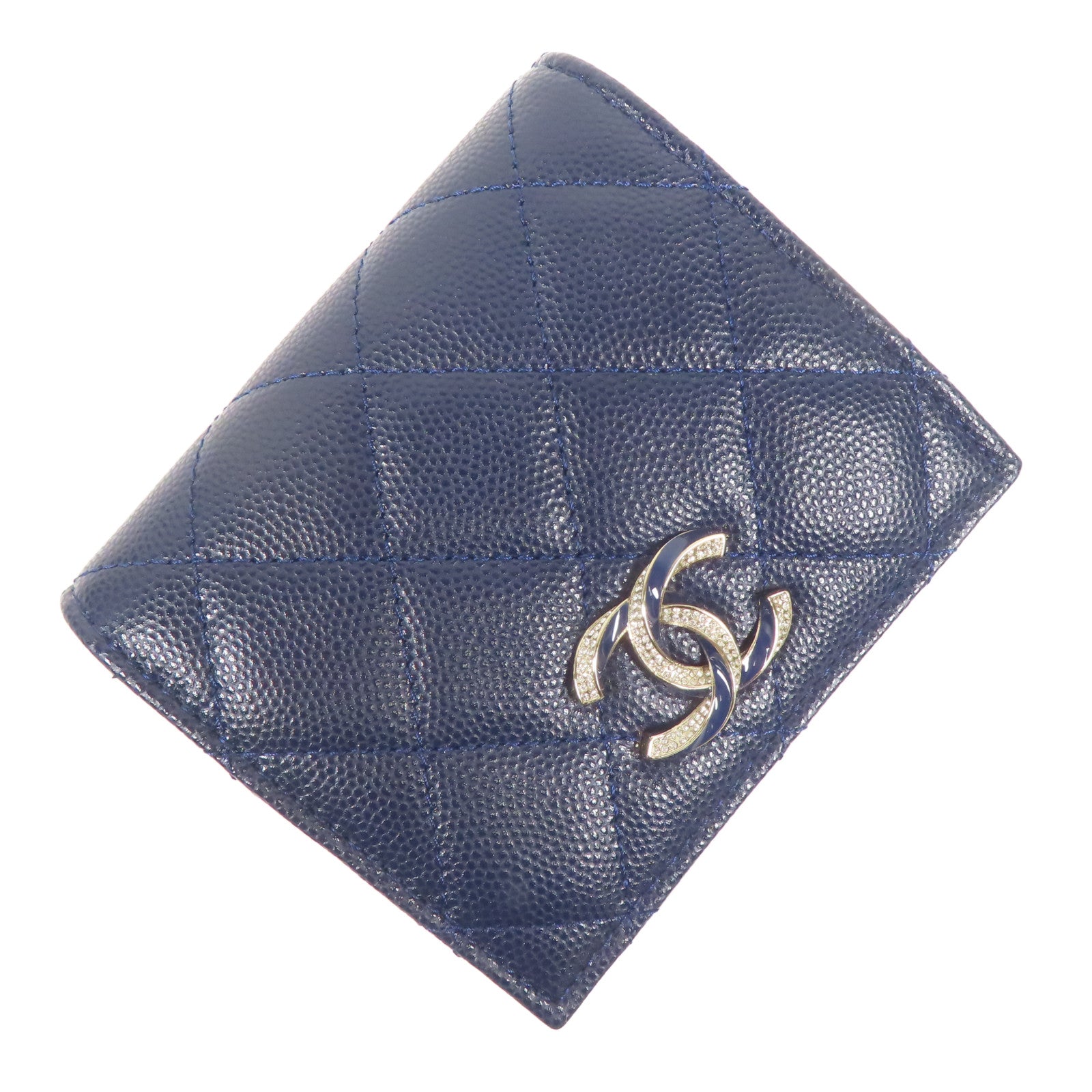 CHANEL 牛皮皮革Wallet銀扣錢包