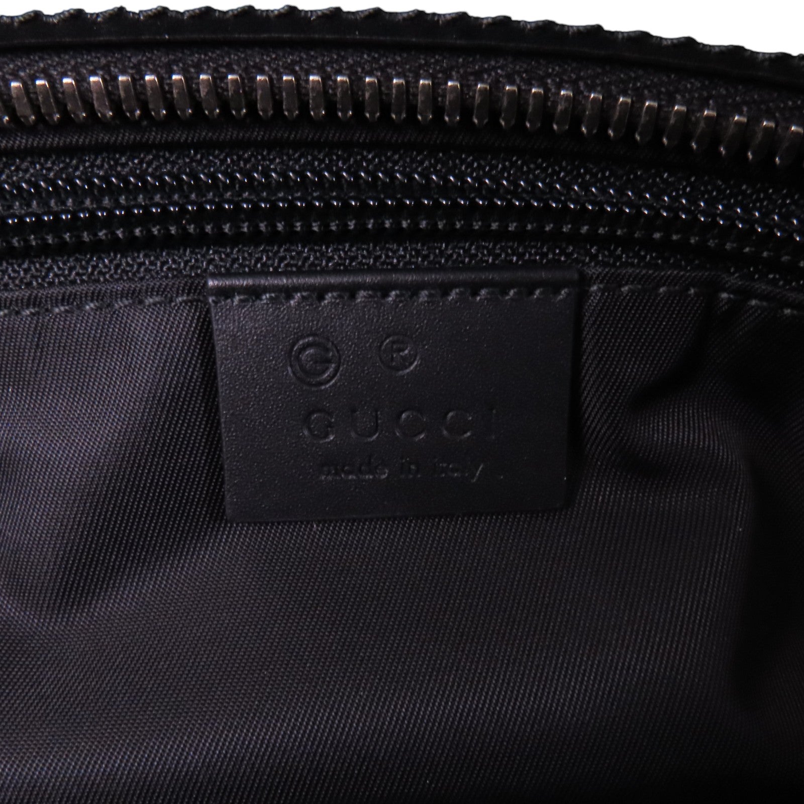 GUCCI 尼龍Tote Bag銀扣肩背袋