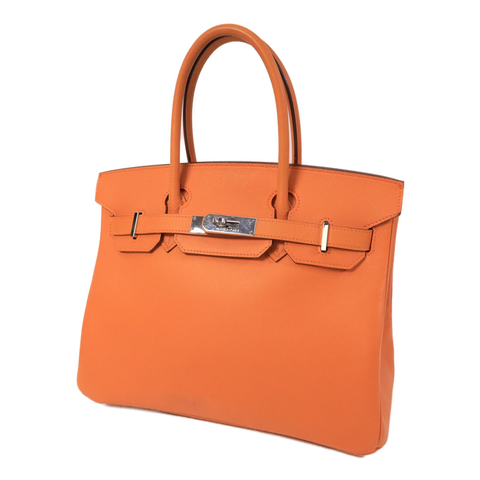 HERMES Epsom皮革Birkin 30手挽袋Orange