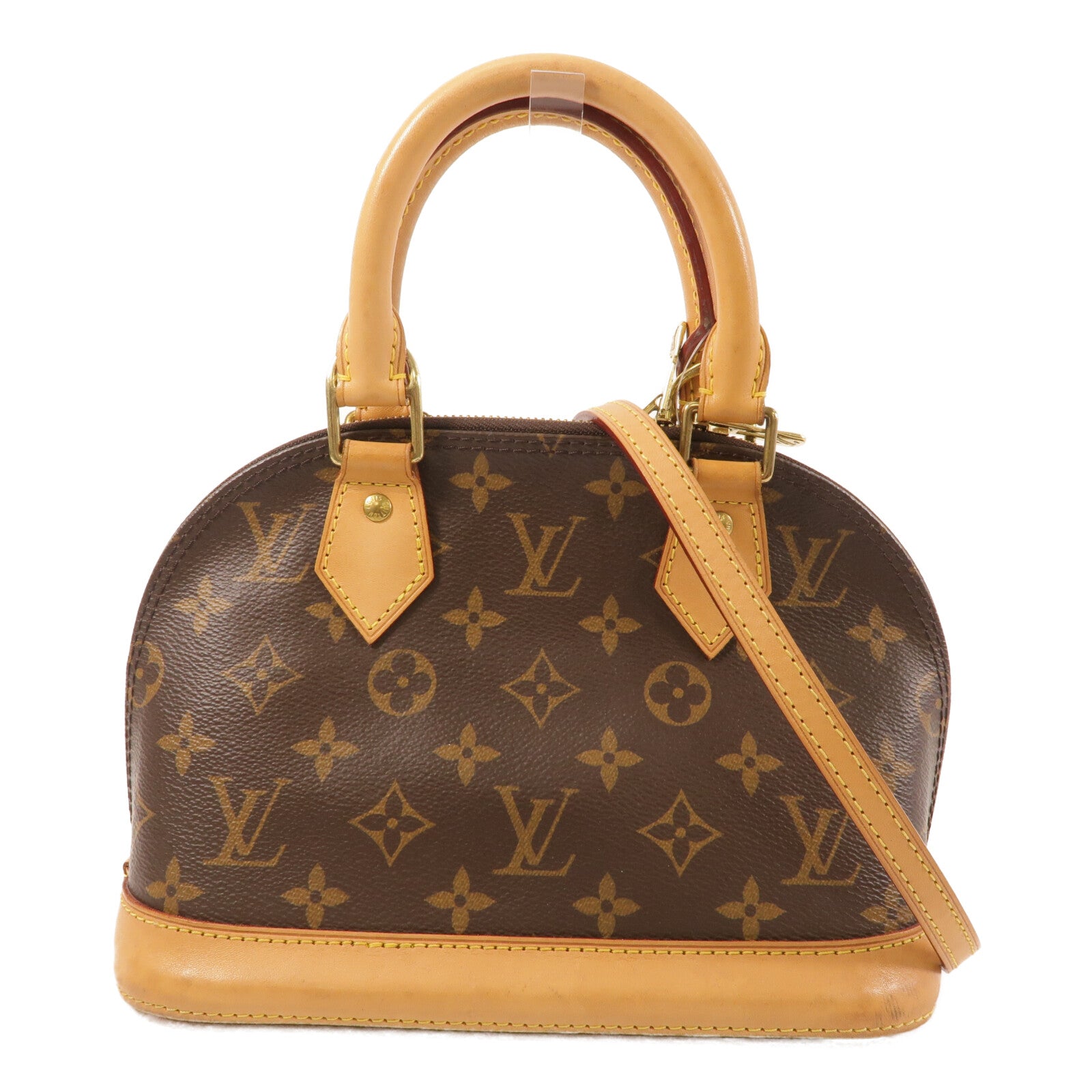LOUIS VUITTON 塗層帆布Alma BB手挽肩背兩用袋