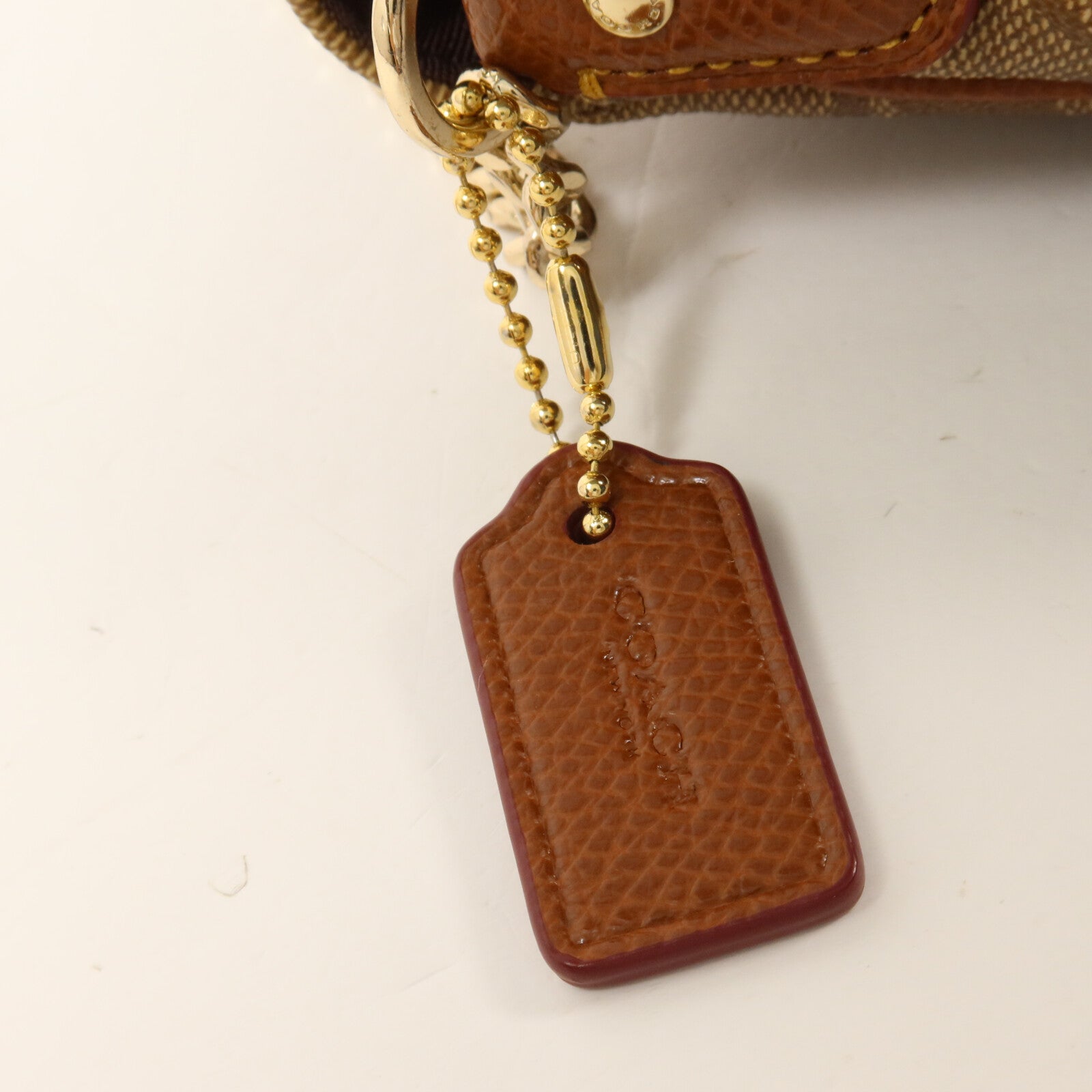 COACH 塗層帆布Chain Shoulder鏈帶手挽肩背兩用袋