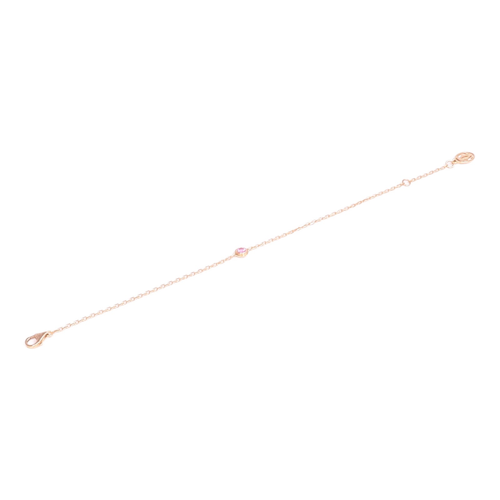 CARTIER 18K玫瑰金d'Amour Bracelet粉紅色藍寶石手鏈