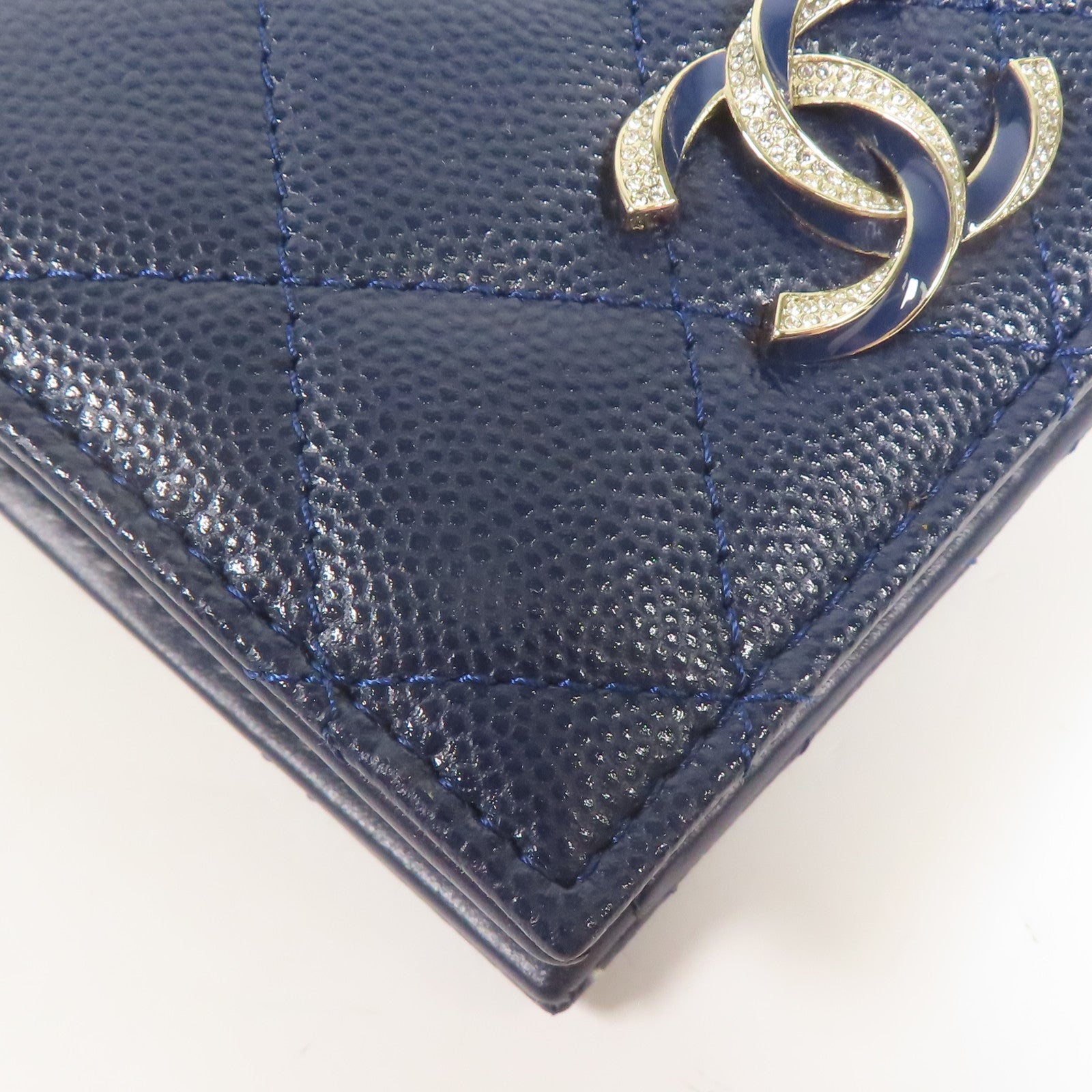 CHANEL 牛皮皮革Wallet銀扣錢包