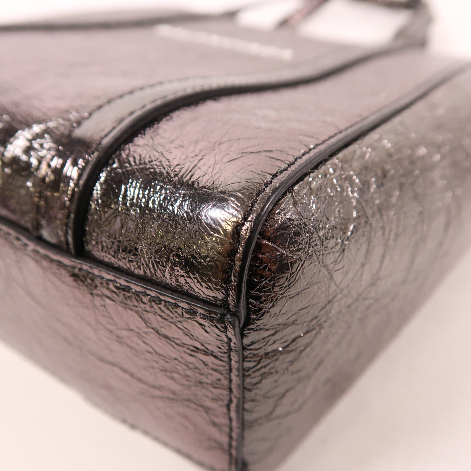 BALENCIAGA 皮革2 Way Shoulder Bag銀扣手挽肩背兩用袋