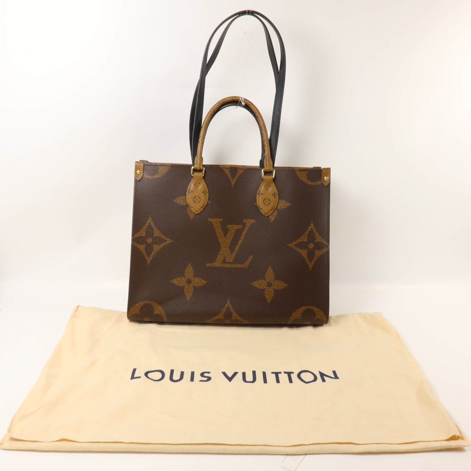 LOUIS VUITTON Monogram Giant On The Go MM手挽肩背兩用袋