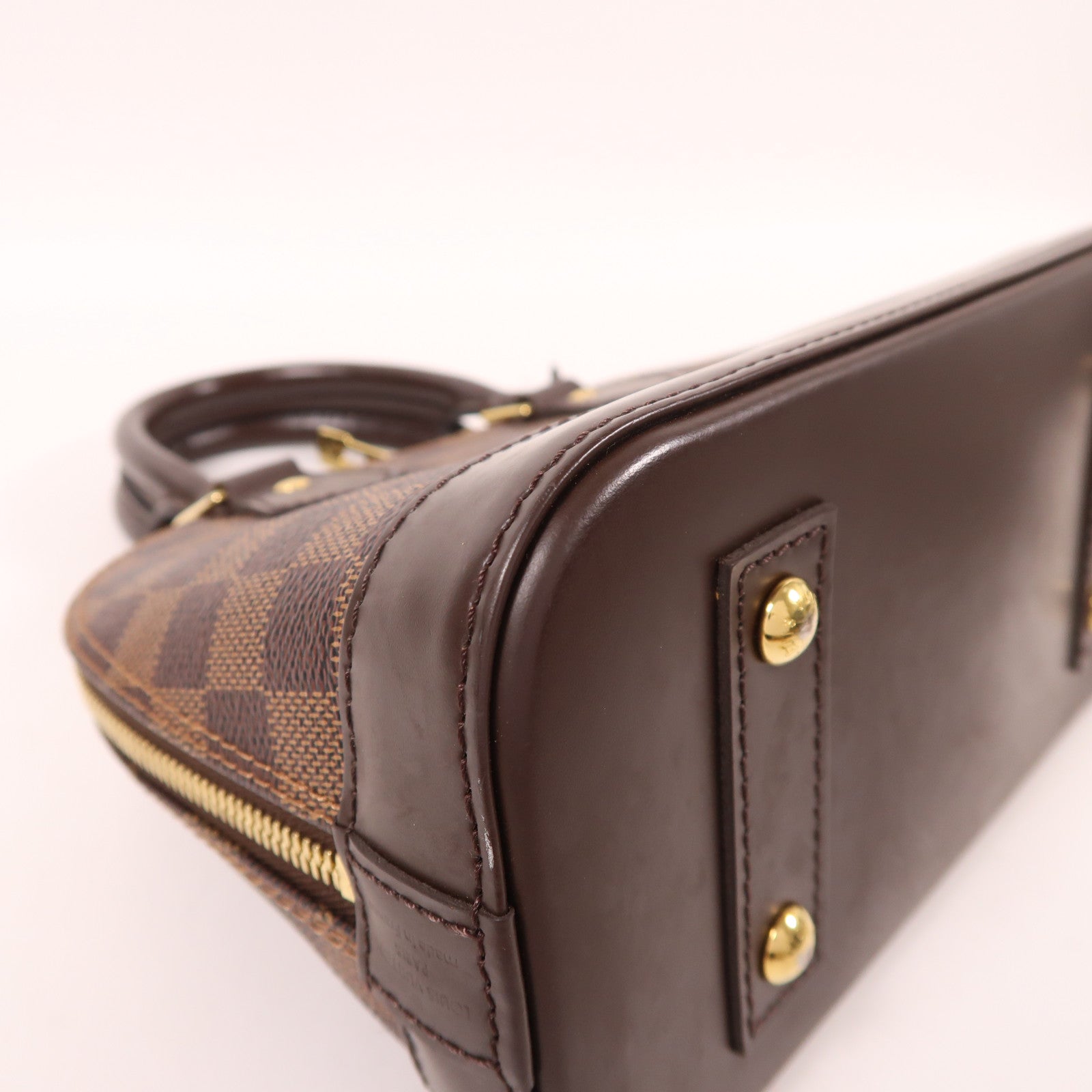 LOUIS VUITTON【激減優惠】 Damier Alma BB金扣手挽肩背兩用袋棕色