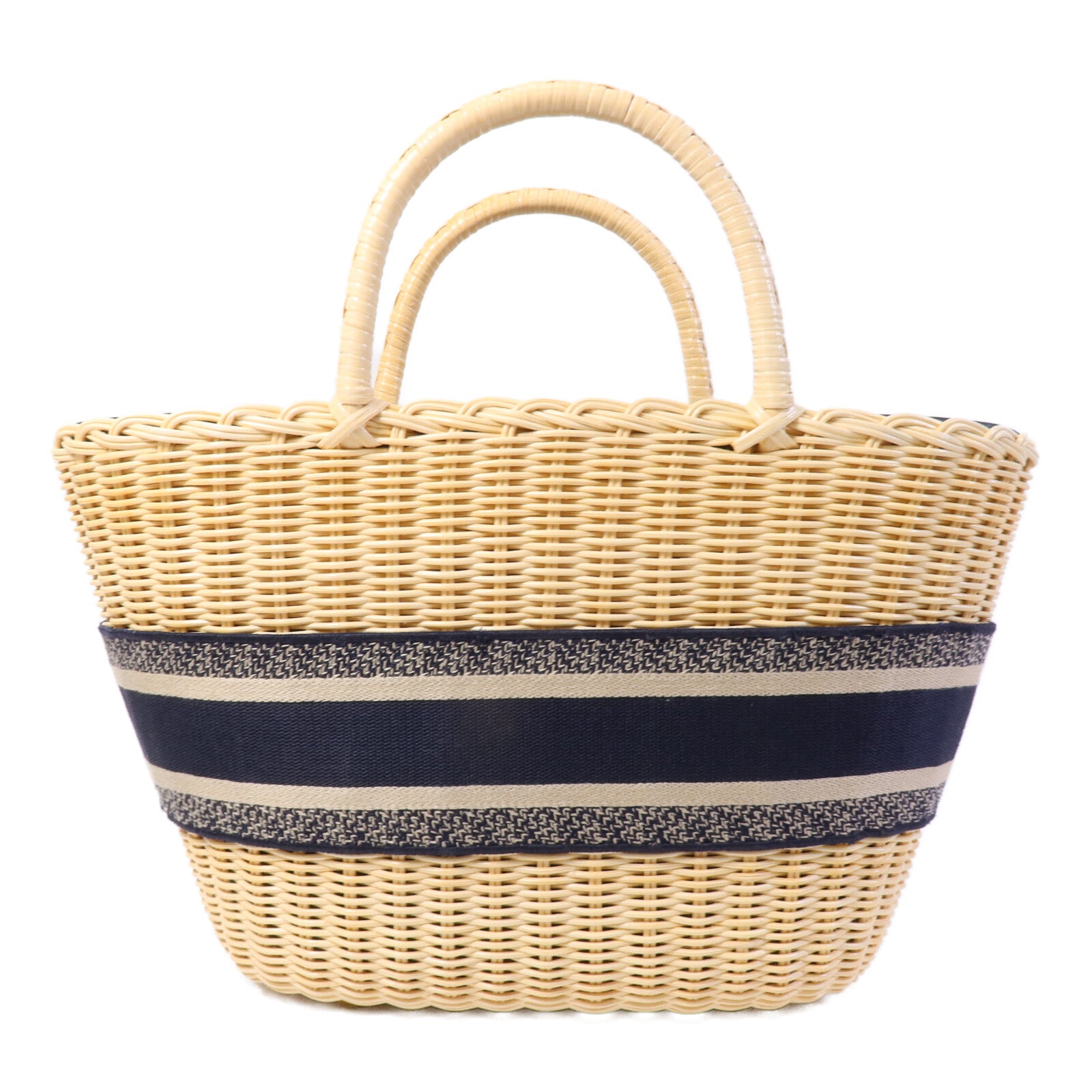 Dior 帆布/藤料Dioriviera Hat Basket手挽肩背兩用袋