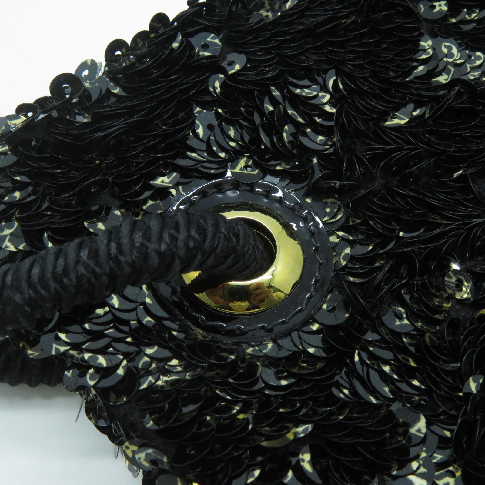 LOUIS VUITTON 【激減優惠】珠片Pochette Rococo Clutch金扣手拿包黑色/金色