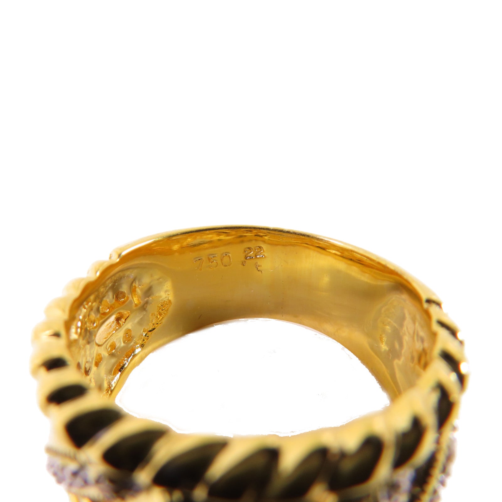 JEWELRY 18K黃金/0.22ct鑽石Diamond Ring戒指US#7.75