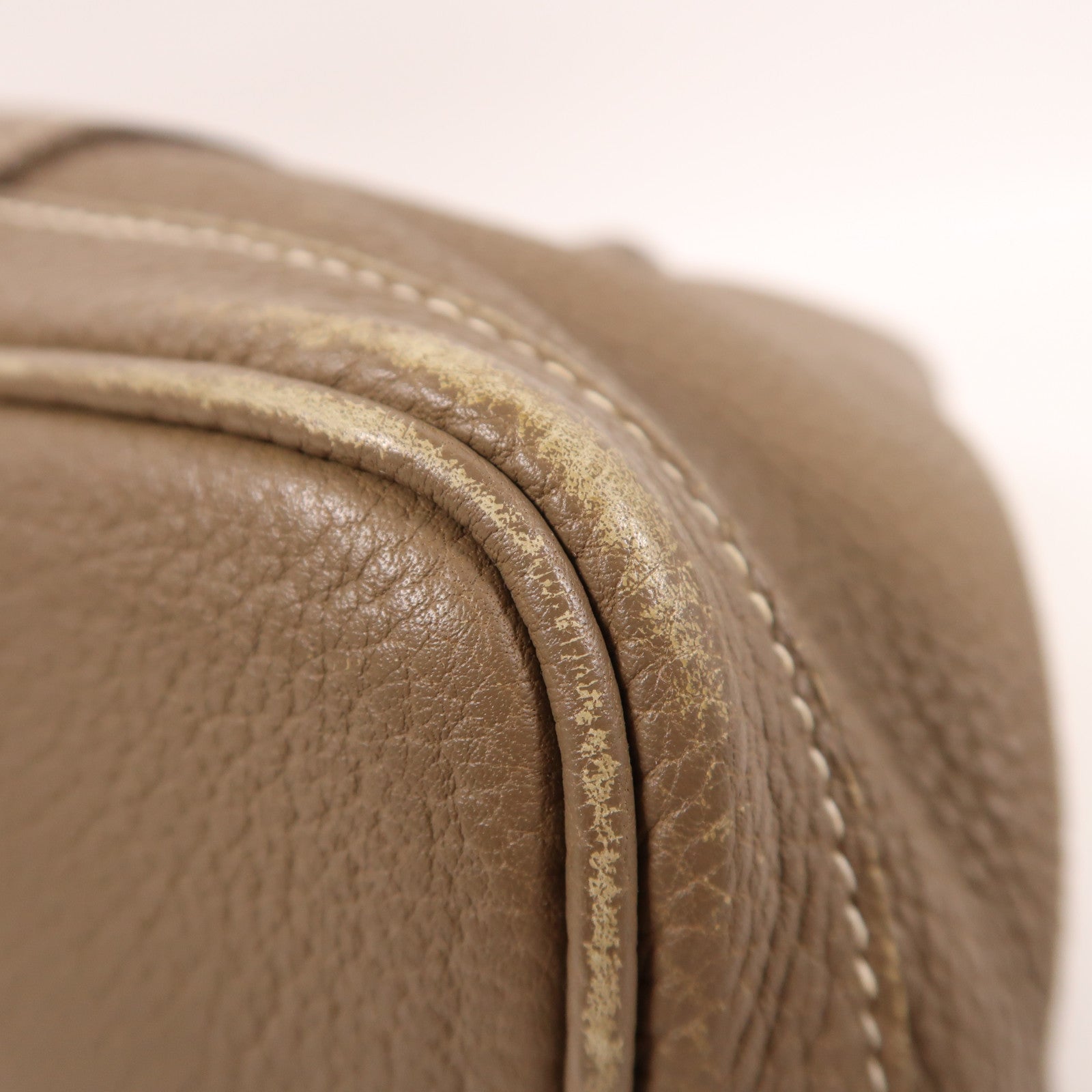 HERMES Negonda皮革Garden Party TPM銀扣手挽袋Etoupe