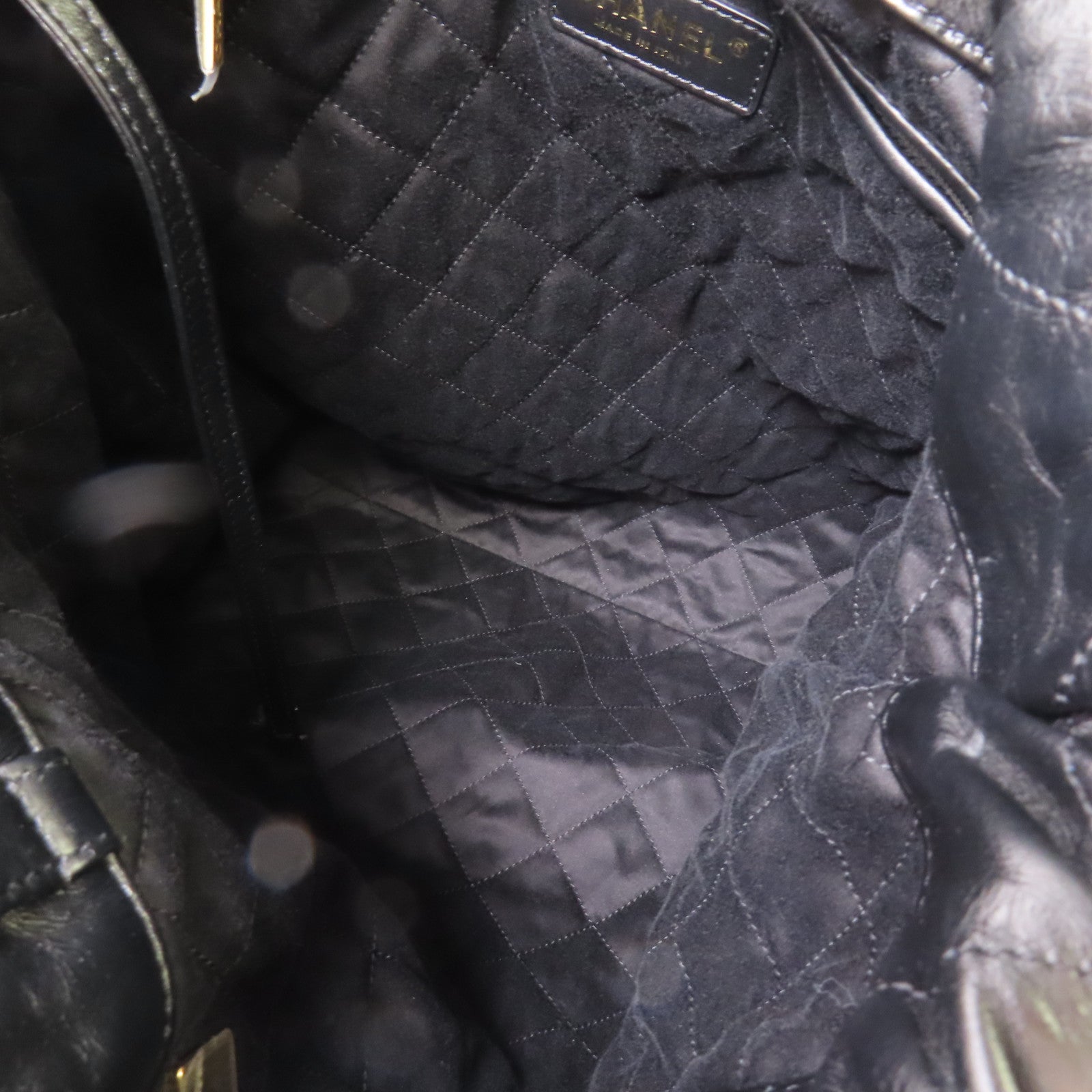 CHANEL GHW Chanel 22 Backpack Rucksack AS3859 Calfskin Leather Black