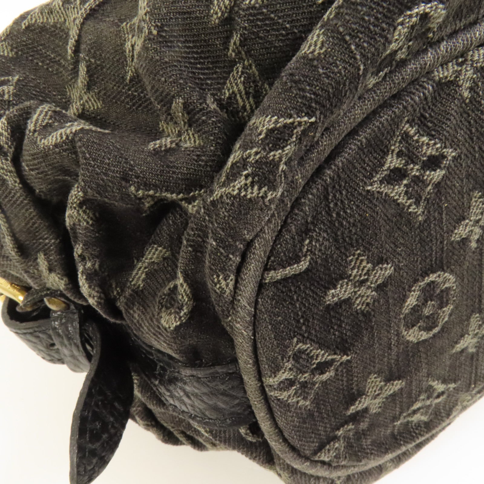 LOUIS VUITTON Monogram Denim Slightly XS金扣肩背袋