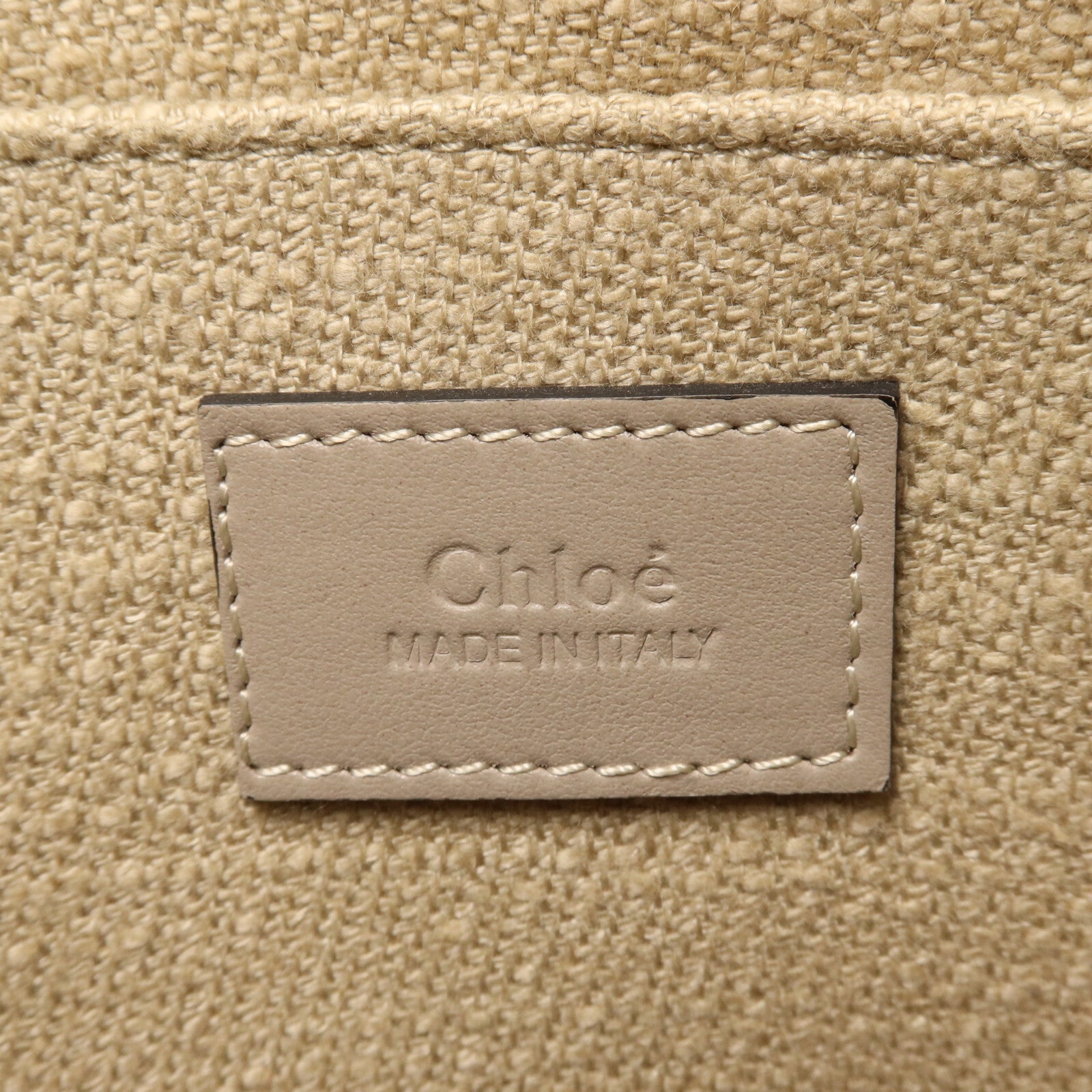 Chloe 羊毛/帆布Woody Medium手挽袋