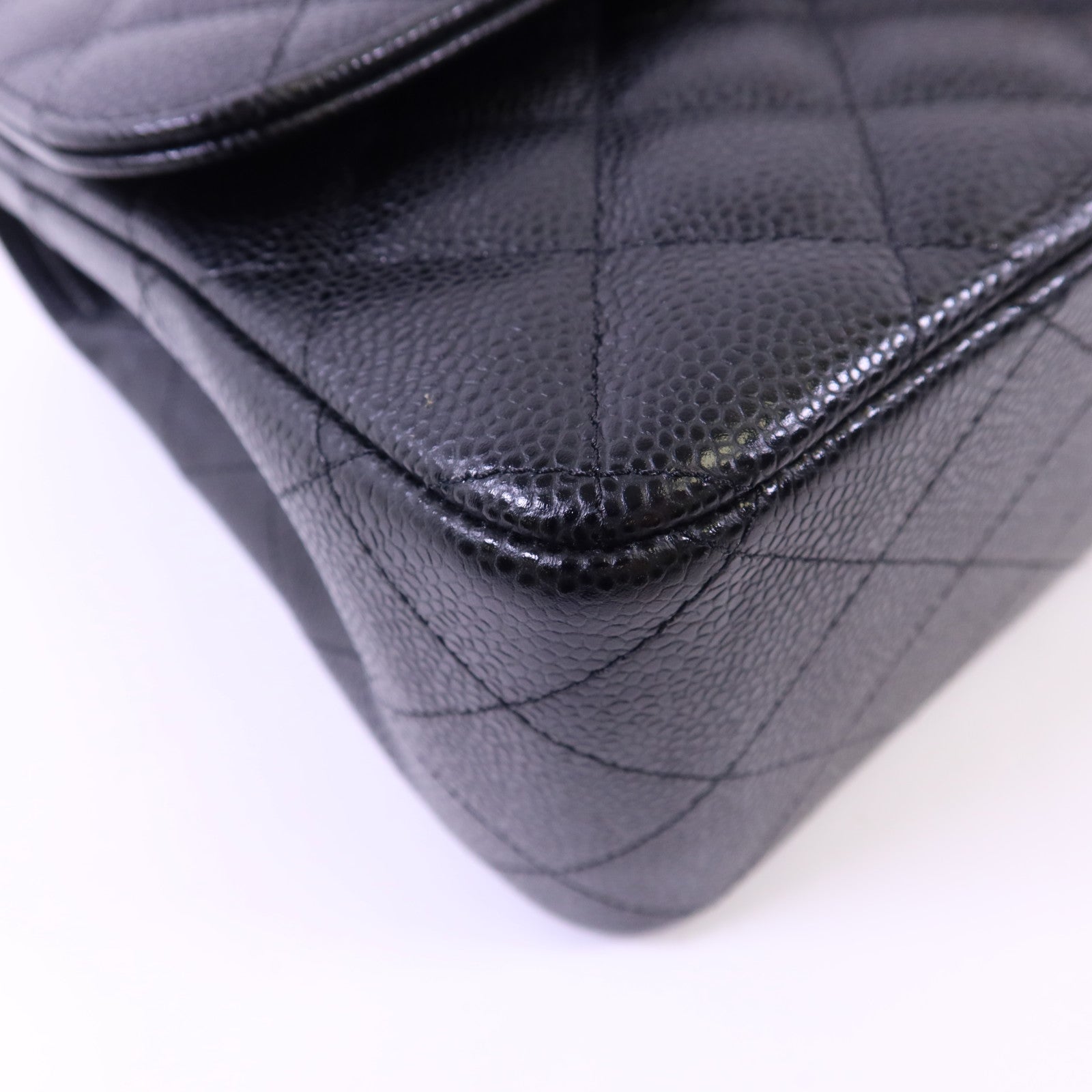 CHANEL 牛皮皮革Large Classic金扣鏈帶肩背袋